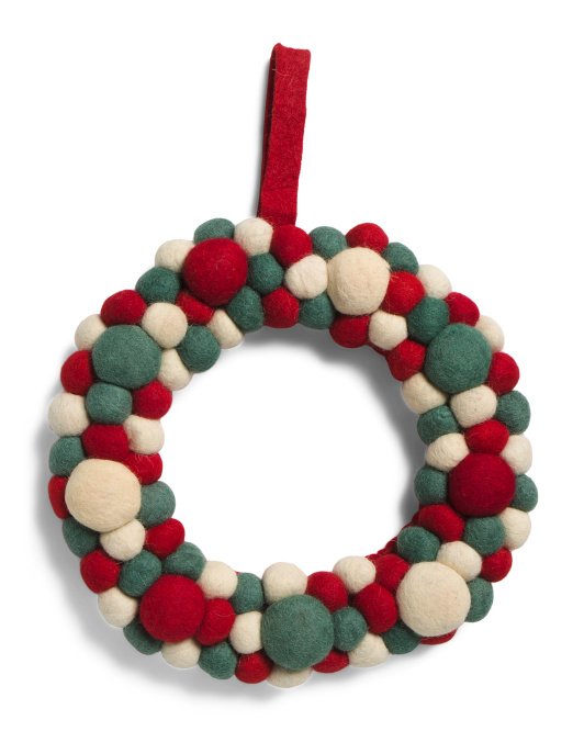 12" Pom Wreath