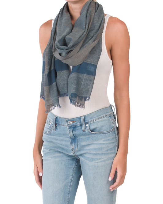 EILEEN FISHER Organic Cotton Ikat Scarf