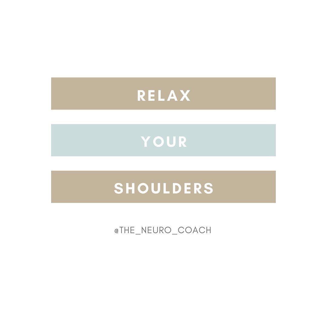 I&rsquo;m practising this all day long at the moment....Consciously reminding myself to just drop these tense shoulders of mine.  It&rsquo;s part suddenly holding a baby none stop and part stress for me. 

The shoulders are one of the first areas in 