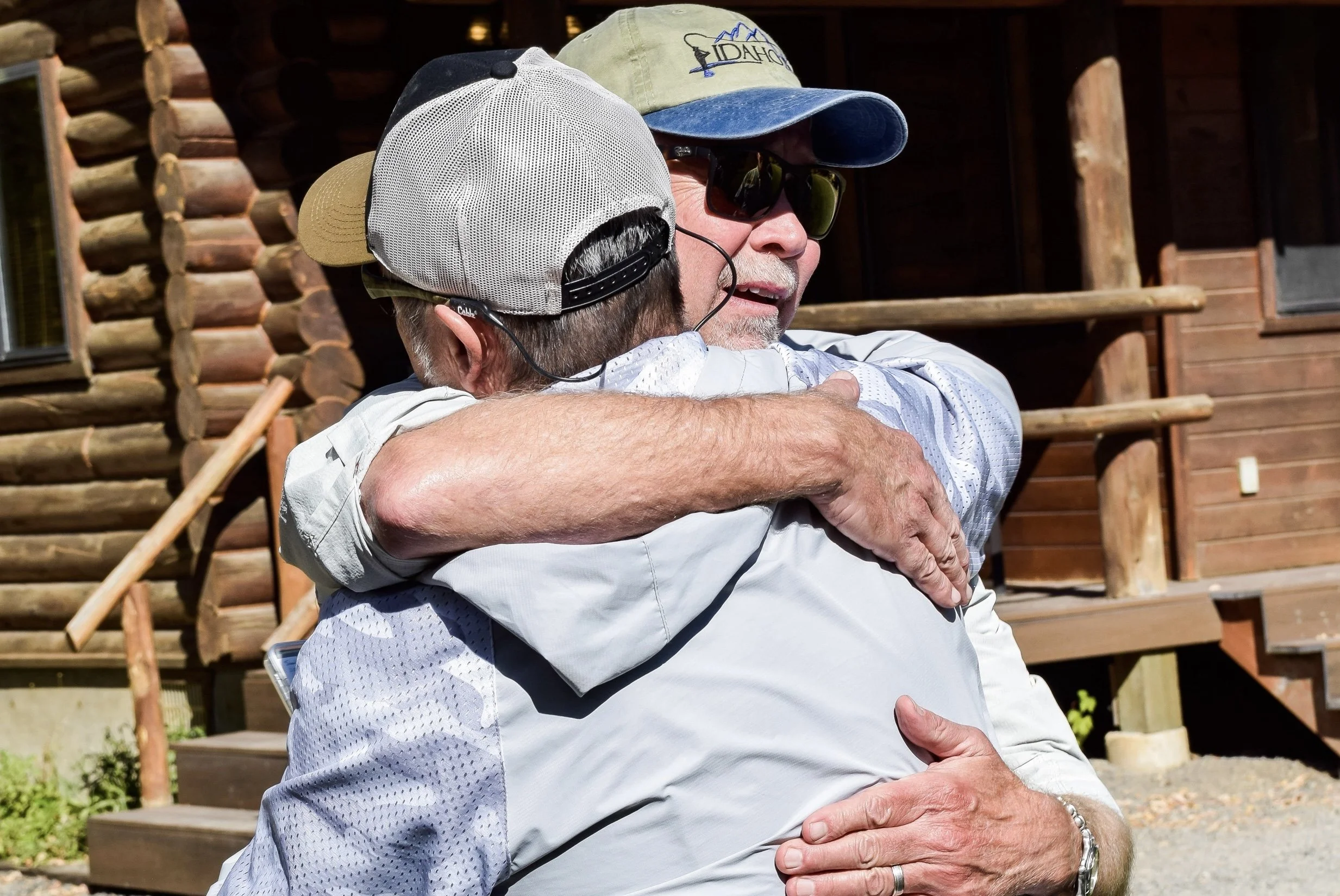 Volunteer Supporting Idaho2Fly Retreat Guest