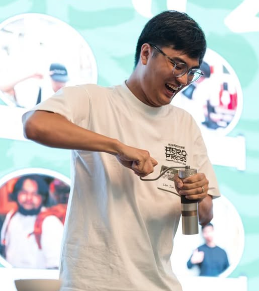 Portrait of Know Where Coffee team member, Sam Wen Jun - specialty coffee relationship builder over Singapore, Indonesia, Thailand.