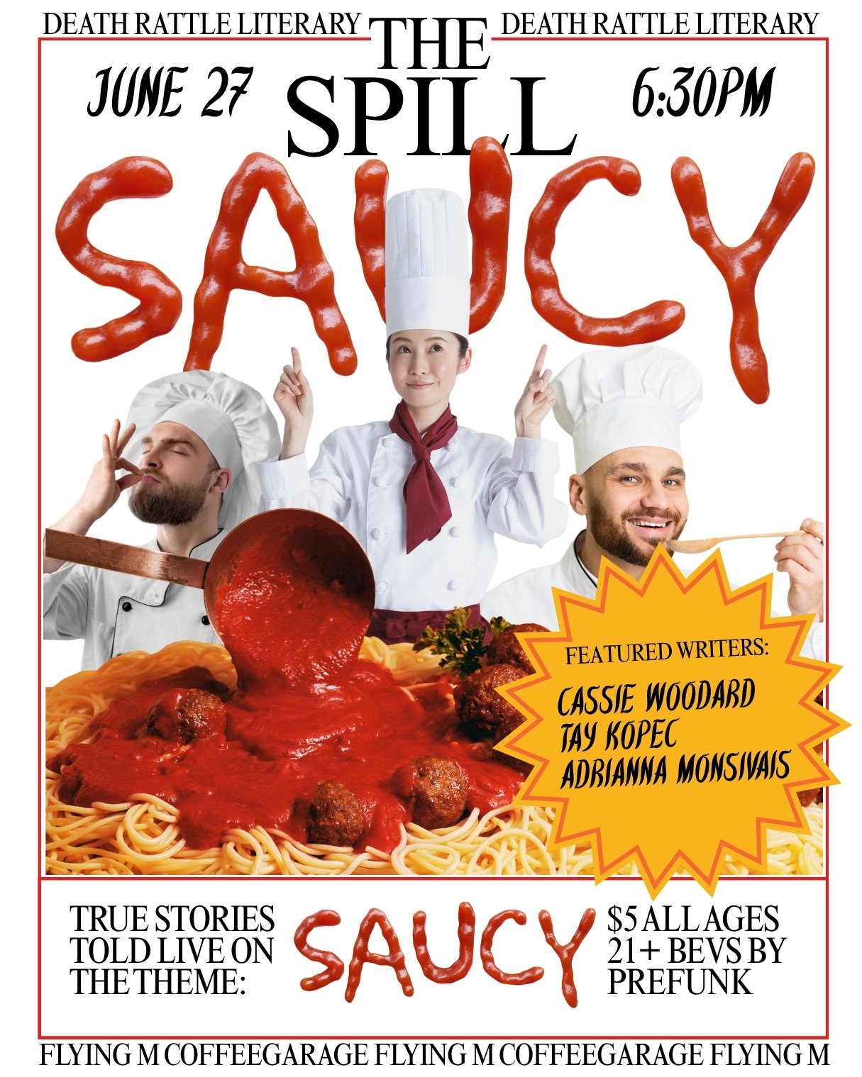 The Spill: Open-Mic Live Storytelling on theme SAUCY