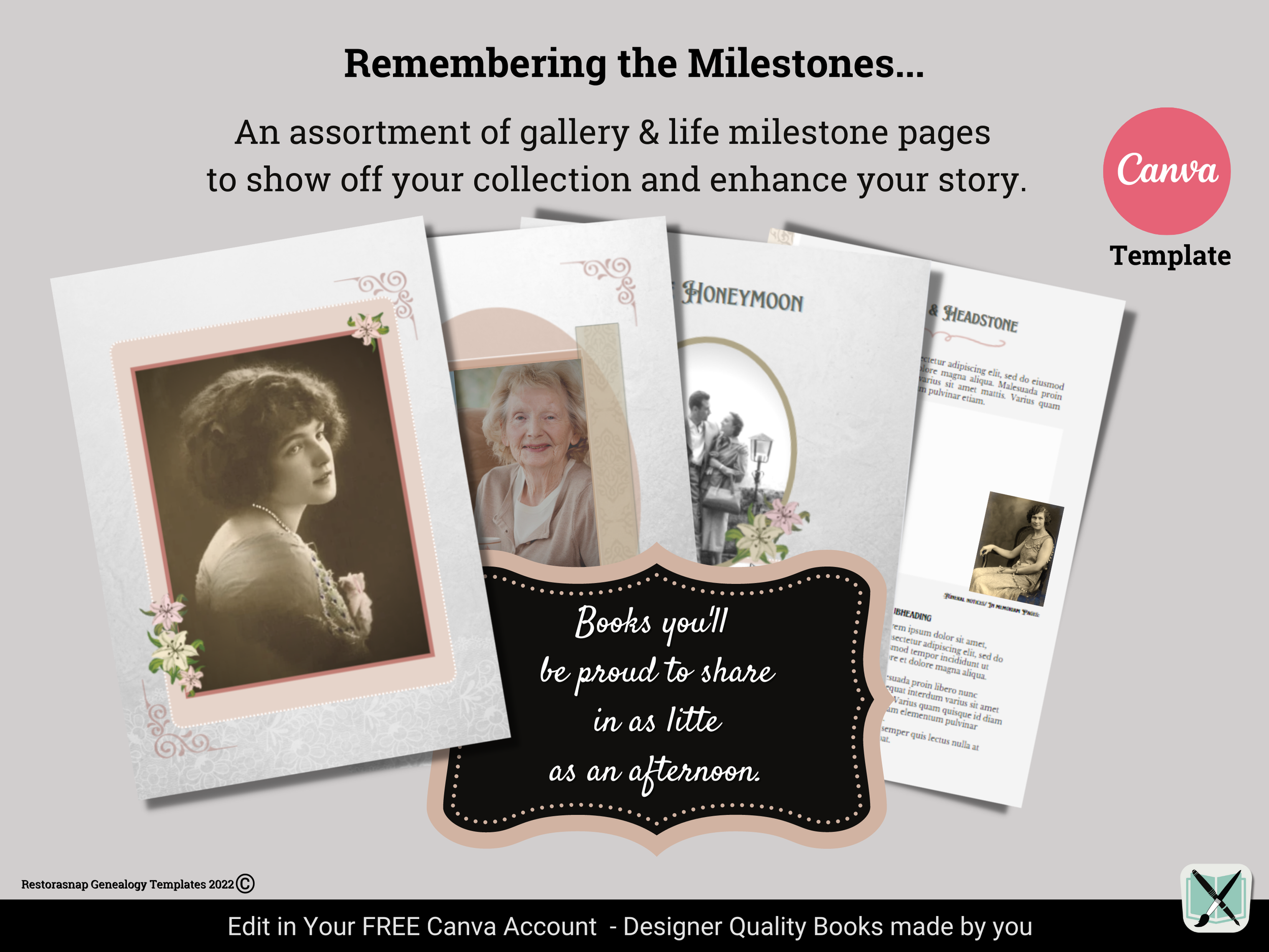 Restorasnap Ancestry Book Templates