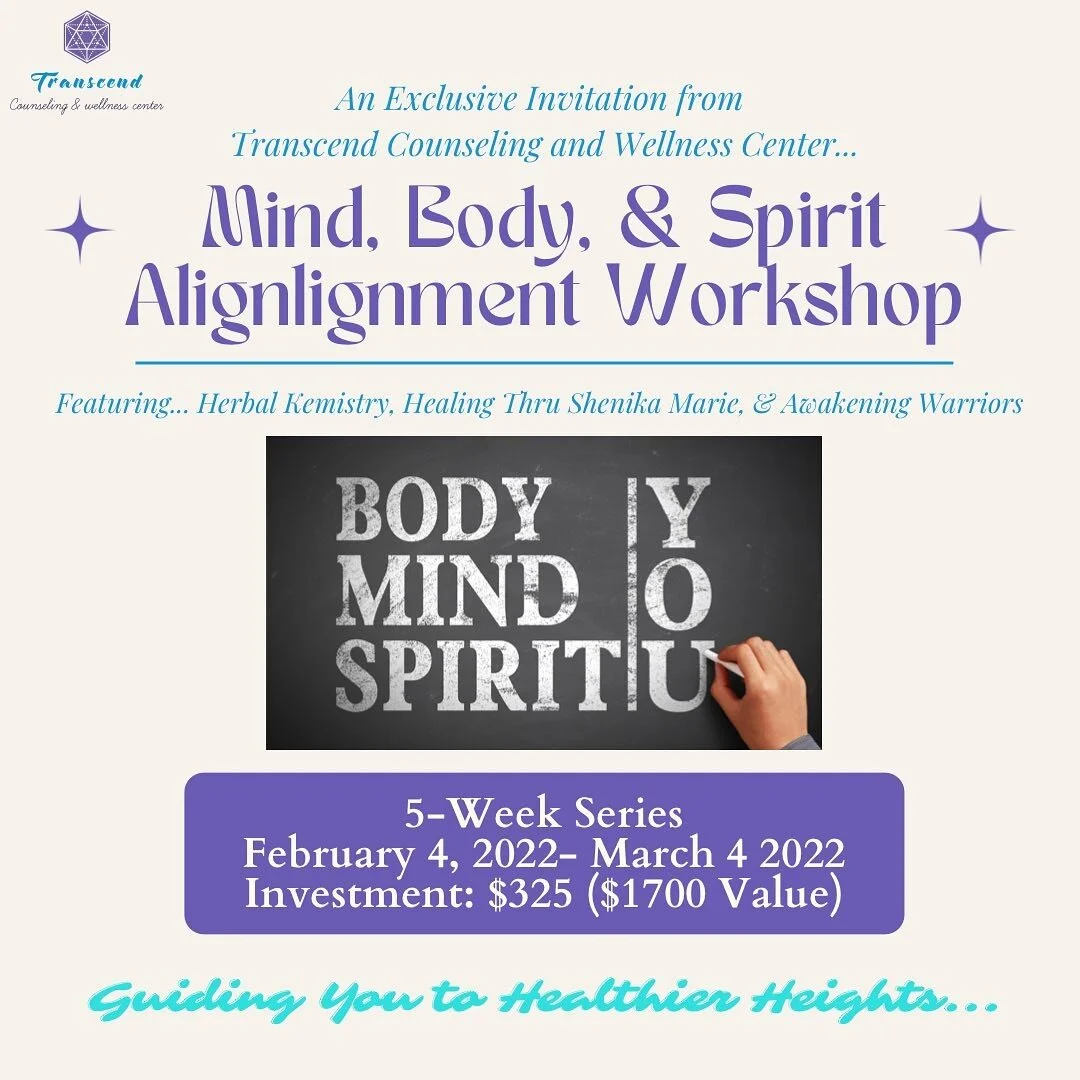 Let&rsquo;s start the new year of 2022 off RIGHT💯✅ Let&rsquo;s focus on healing✨ Let&rsquo;s get aligned 🙏🏽💆🏽&zwj;♀️ Join us a we &ldquo;Guide You To Healthier Heights&rdquo; 🦋 

‼️Registration Link in BIO‼️

#mind #body #spirit #tcwc #transcen