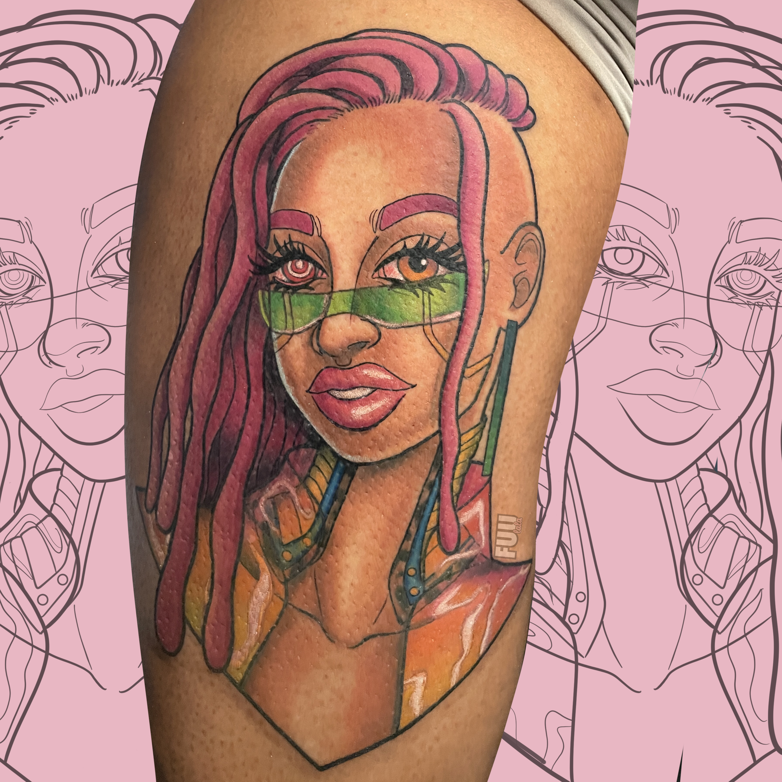 2024 - Custom, Cyberpunk 2077-inspired Ladyhead