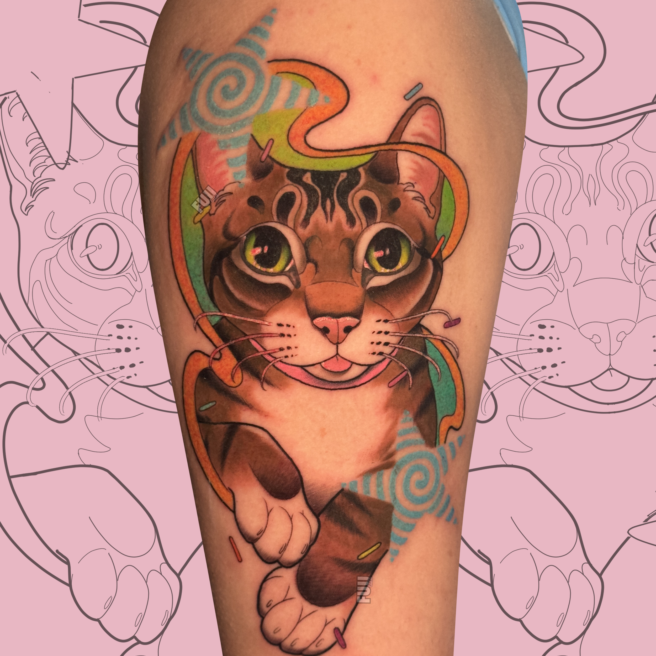2026 - Custom, Neotraditional Cat Portrait