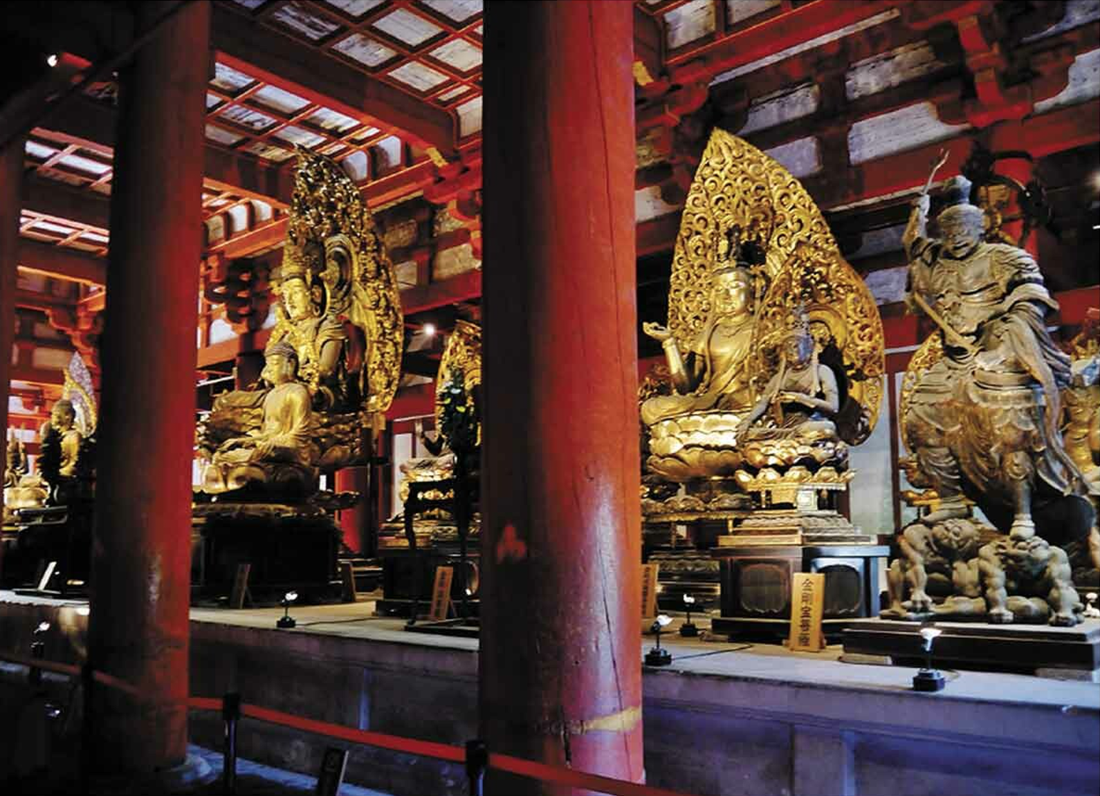 ancient statues on display in gallery