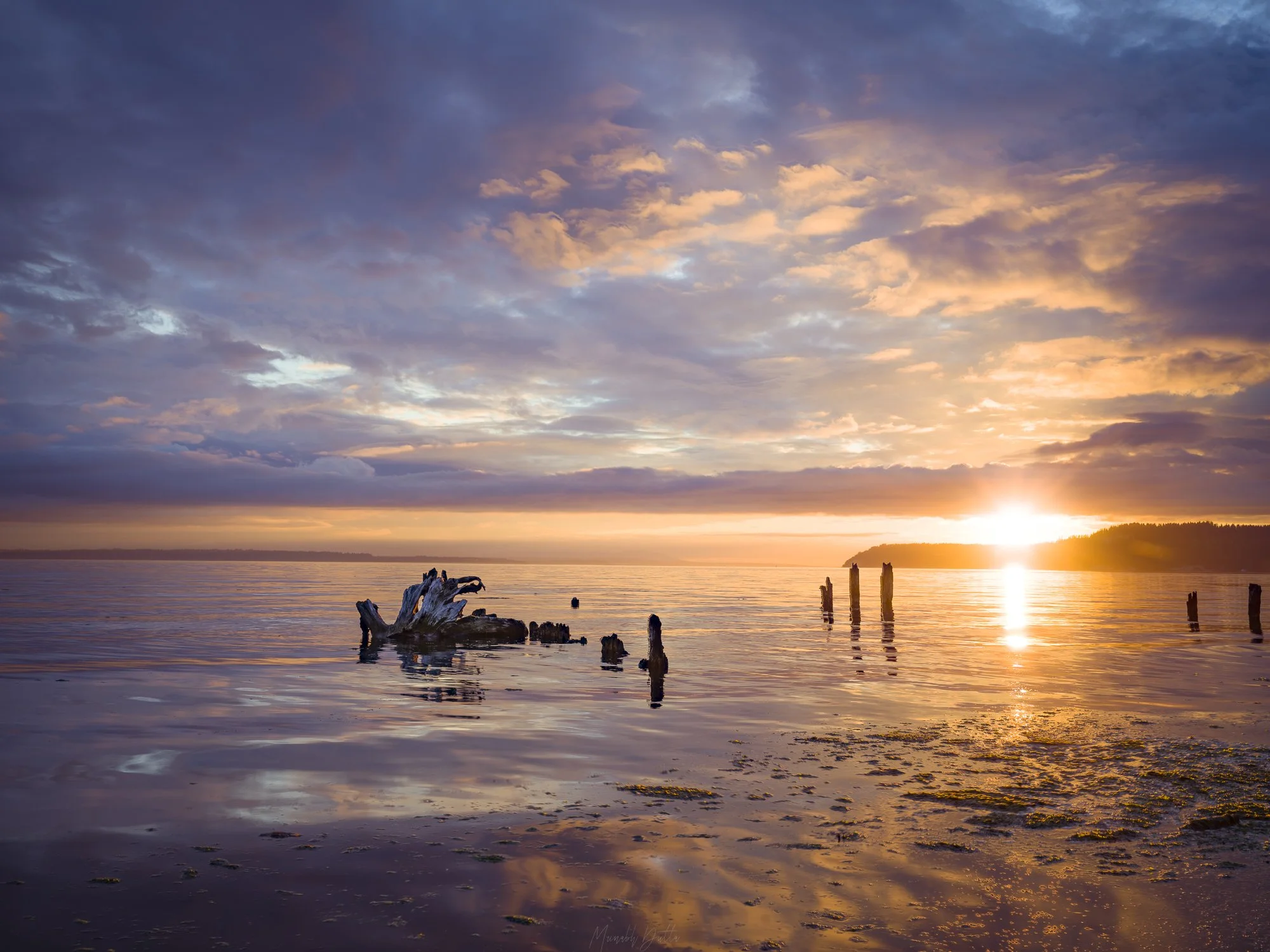 When the sun bleeds through the clouds