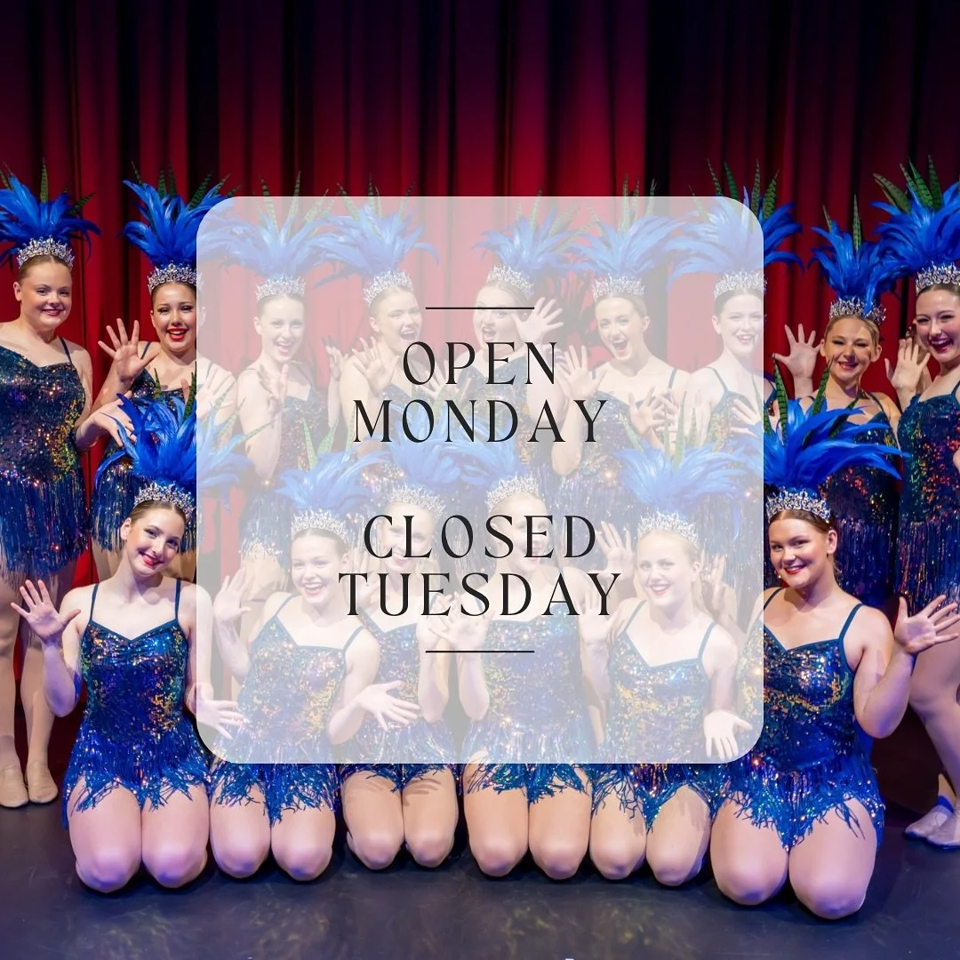 We are only closed Tuesday next week for the public holiday! Still dancing every other day đ