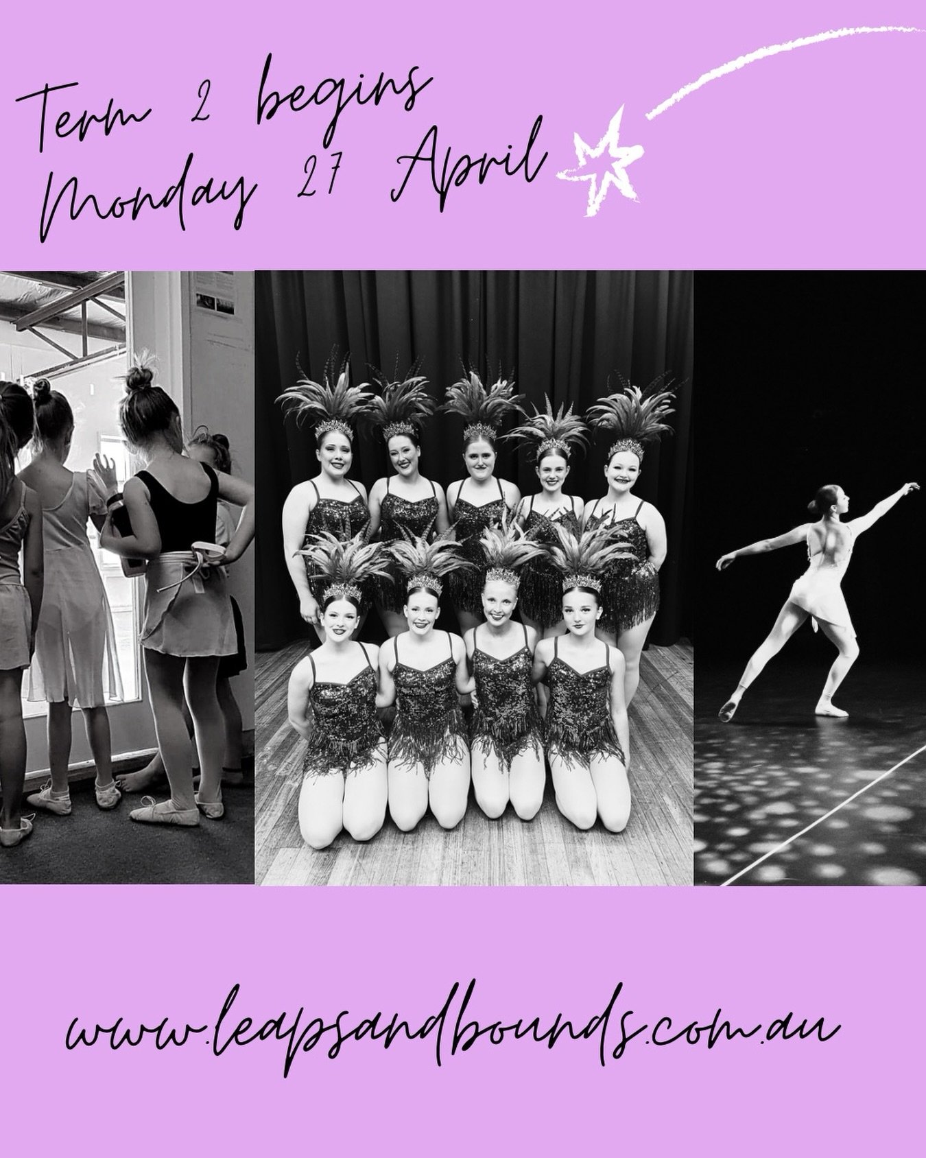 Term 2 begins NEXT MONDAY (not today!)
See you then! 🕺 
Don&rsquo;t forget to submit your enrolment on our website before term starts - there are also still spots left in some classes for new students! If you know anyone interested in dance, please 