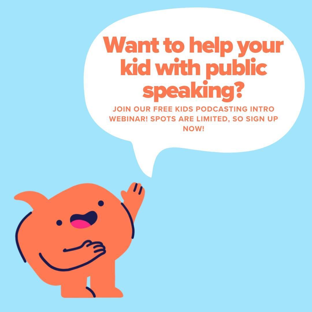 We are thrilled to announce a special opportunity for parents to support their children in public speaking 🚀

Our first podcasting intro webinars are here to introduce kids to the world of podcasting, a great form of public speaking. 

You see the b