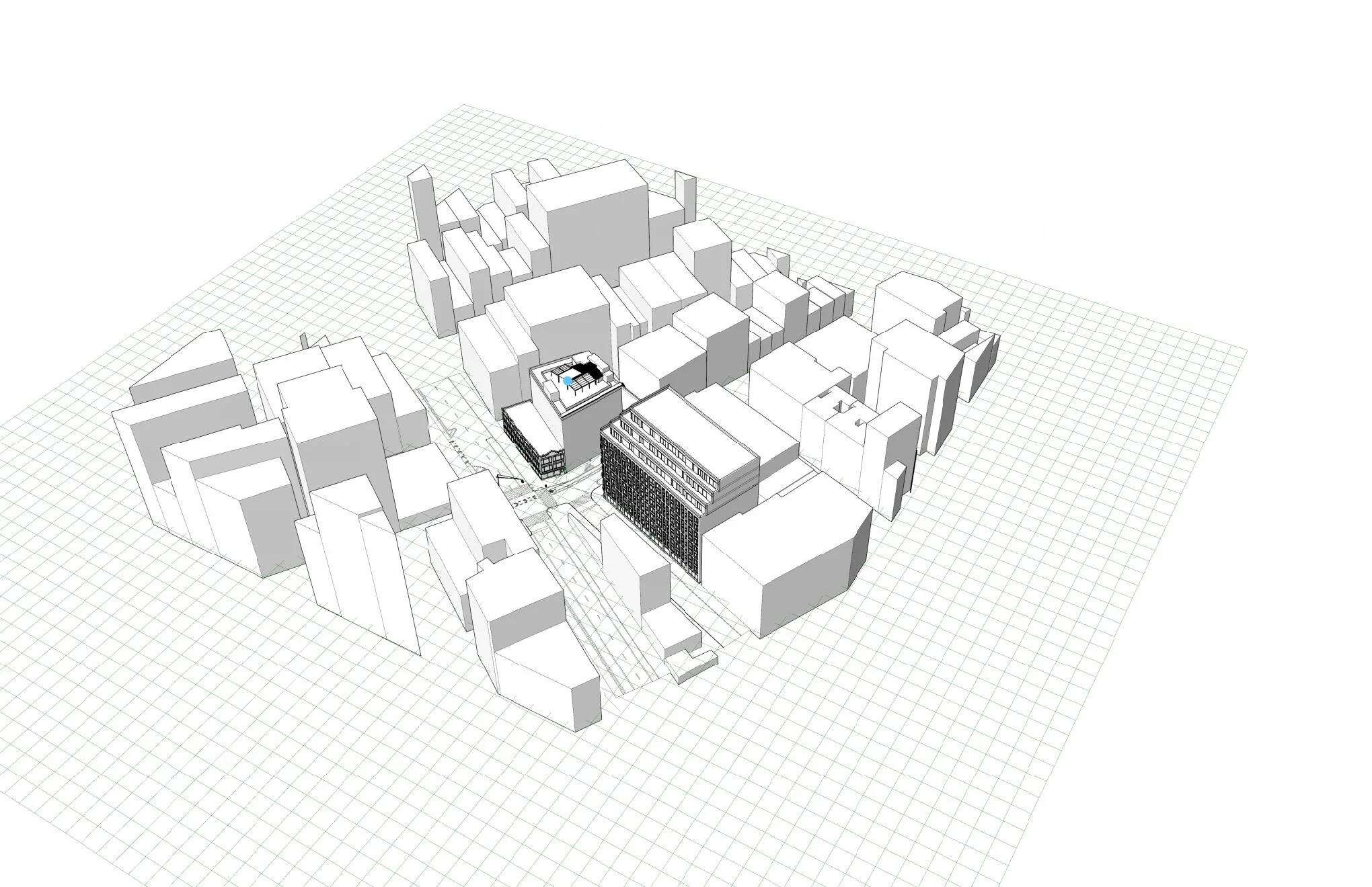 1   The grid at street level + focal point