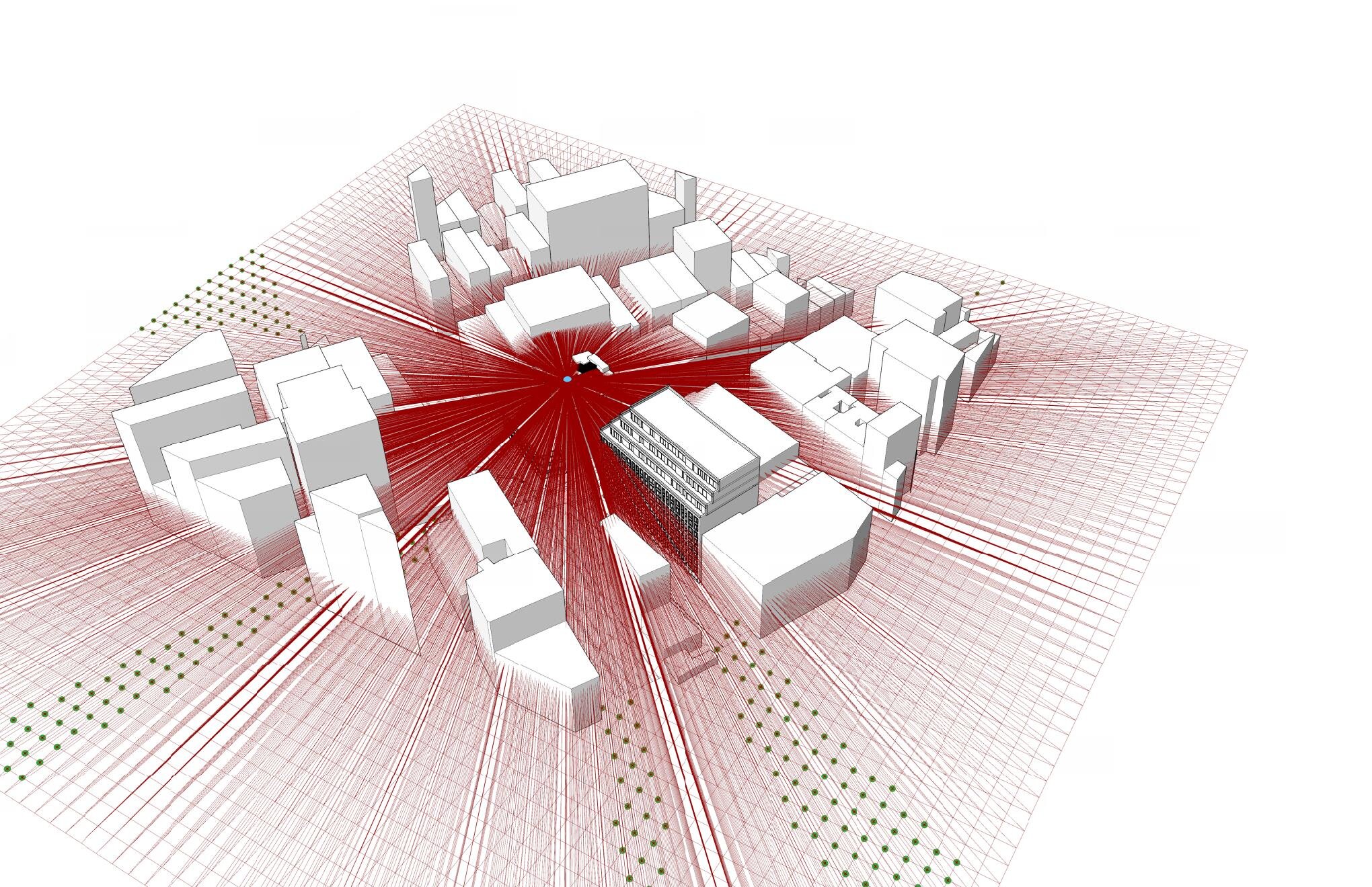 2   Grid-line intersections + view connectors to focal point