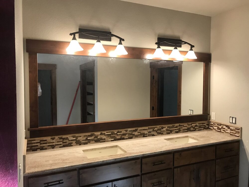 Custom Wood Mirror Frames Bend Redmond Central Oregon Frank L Garrett Construction Custom Wood Mirror Frames Bend Redmond, How To Build A Frame For Wall Mirror