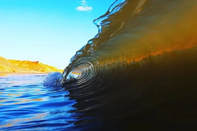 Here&rsquo;s another image from yesterday&rsquo;s first water shoot since lockdown, this one stuck out for the vivid sandy orange colour of the cliffs reflecting in the wave face. Love the Shape of Water!

#photography #theshapeofwater #waveart #phot