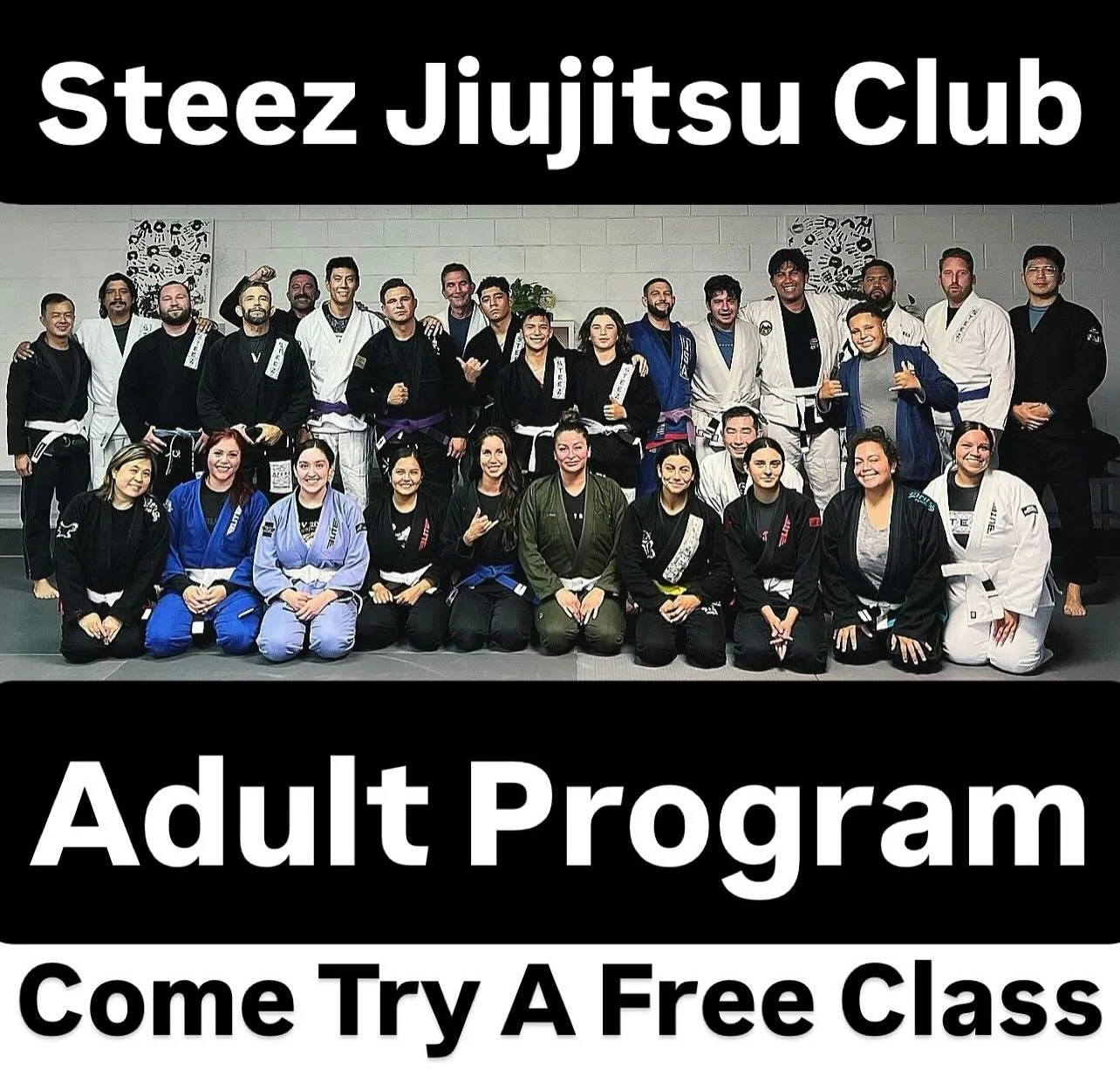 Adult Program 

Whether you&rsquo;re here to learn self-defense, get in shape, relieve stress, or challenge yourself in competition. We&rsquo;ve got a spot for you. 

✅ Beginner-friendly
✅ Great workouts
✅ Supportive teammates
✅ Fun, safe environment