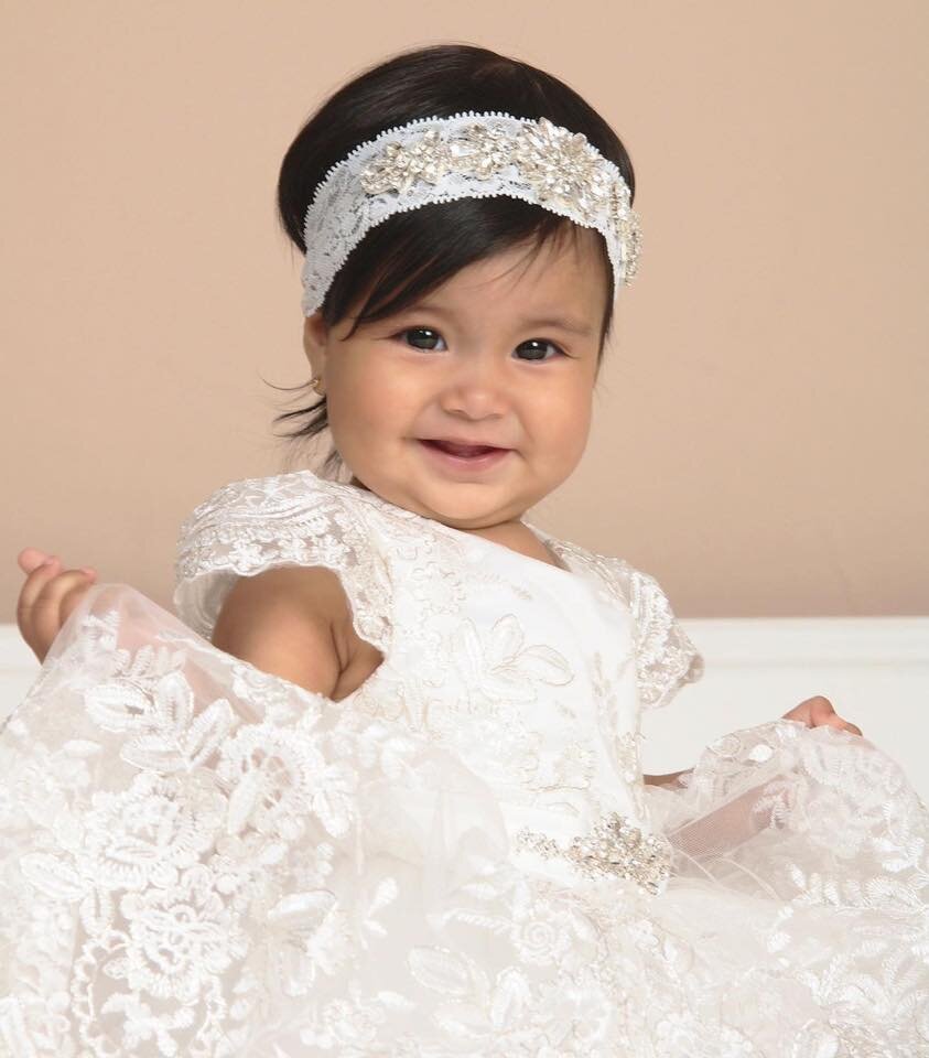 Elegant Lace Christening Gowns For Baby Girls: Short Sleeved, Jewel Neck,  With Ribbon Sash From Manweisi, $71.76 | DHgate.Com