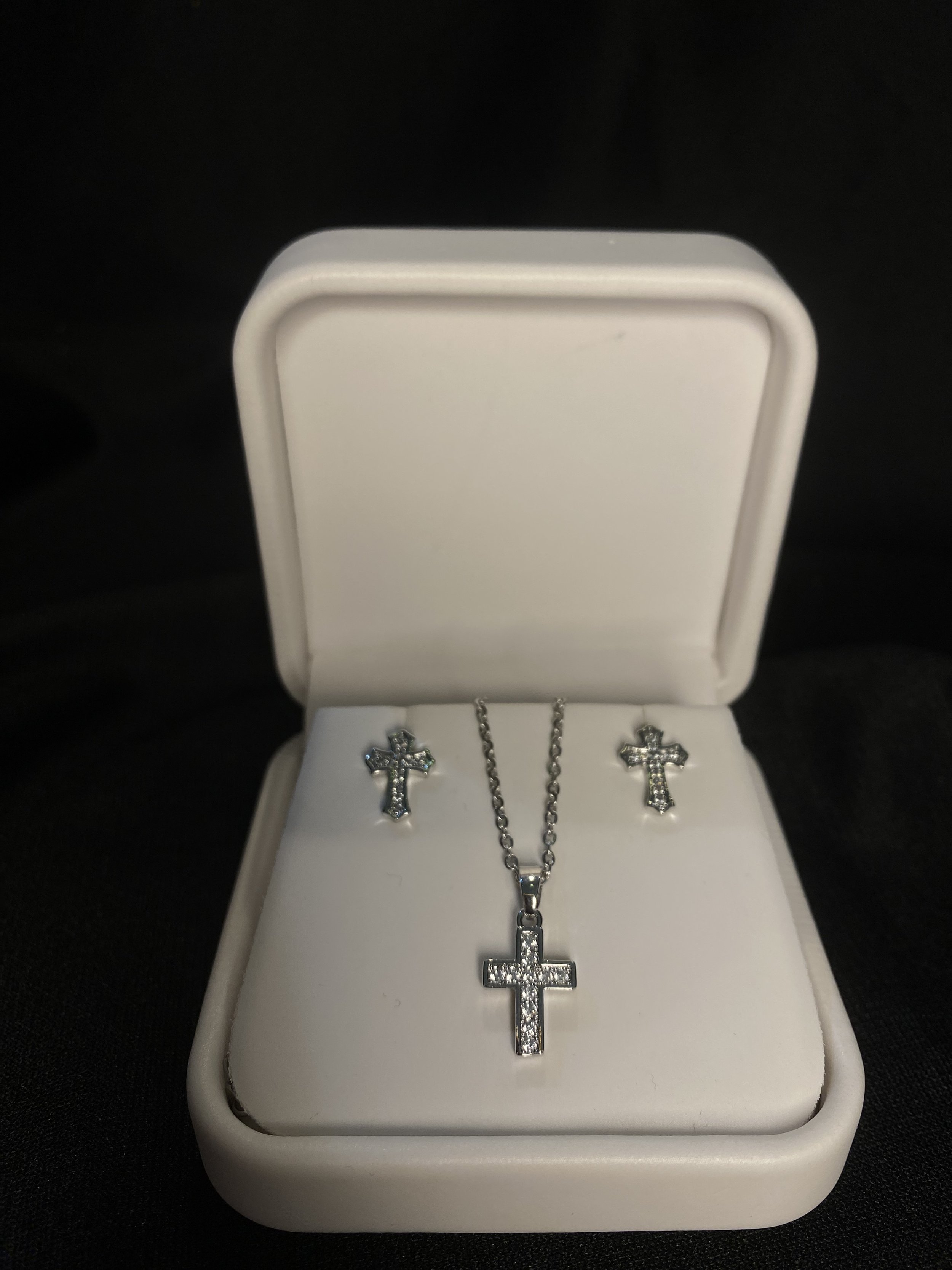 Cross Necklace and Earring Set