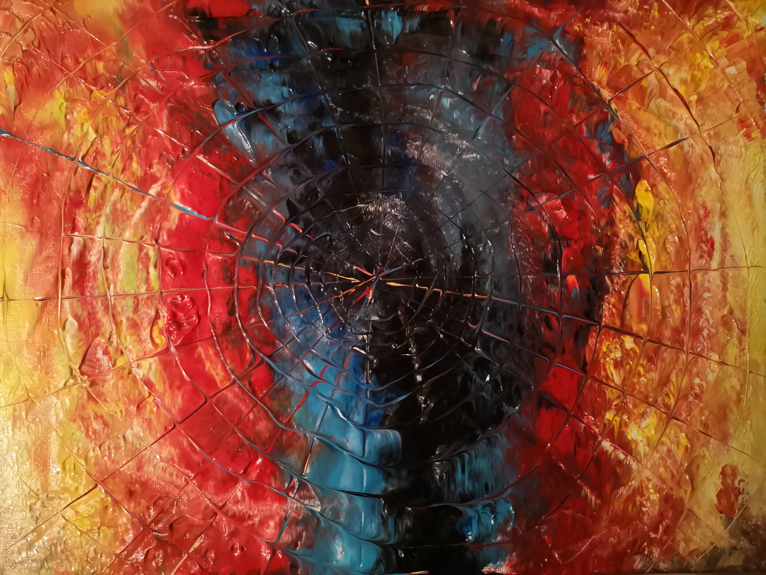 Black hole - original abstract painting on canvas