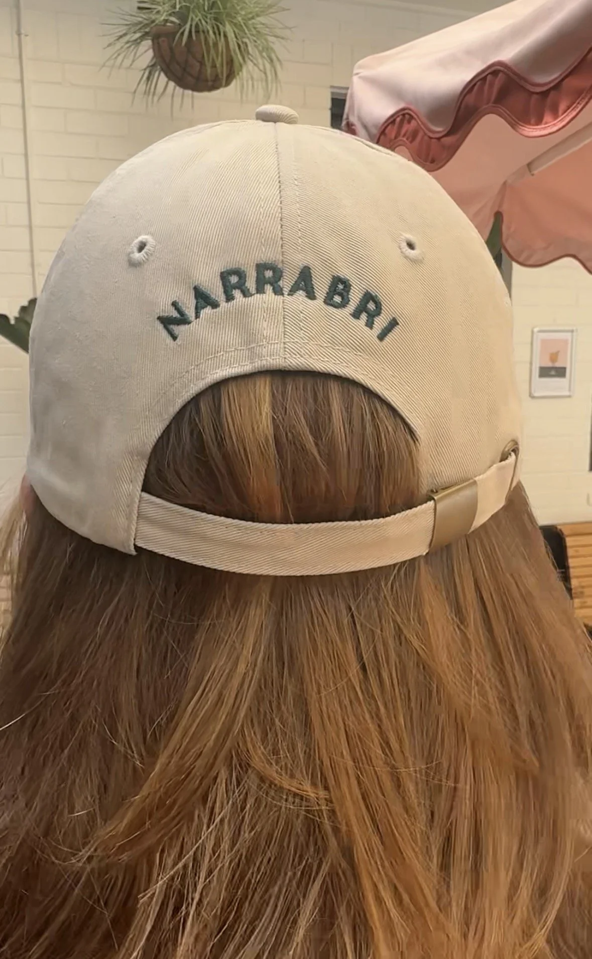 Back stone hat green embroidered Narrabri AJ.jpeg