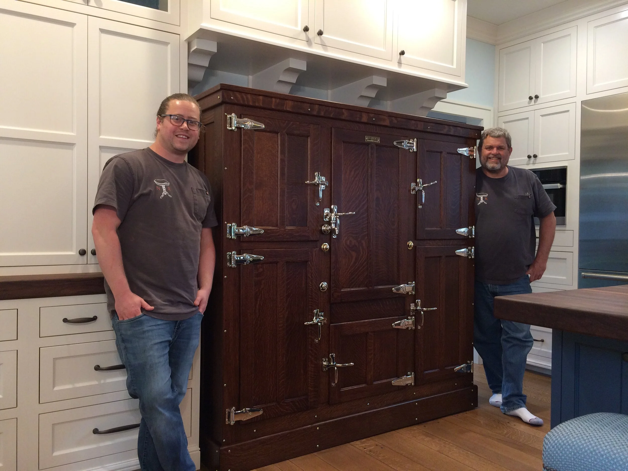 Craig and Bob Niemeyer, finished ice chest