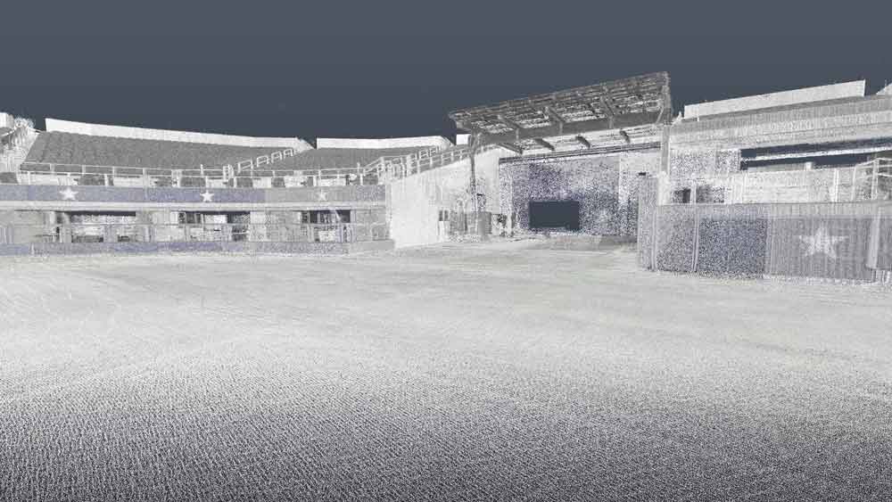 Scanned 3-D Point Cloud Environment