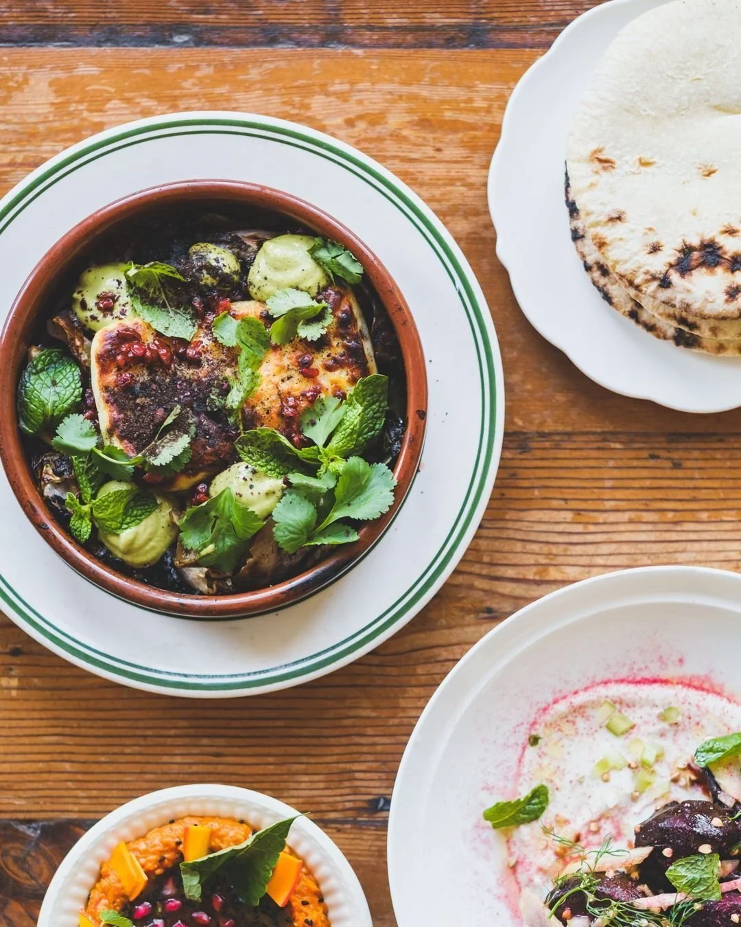 Say cheese! 🧀 

Pictured here is our wood roasted halloumi w/ caramelized cabbage, barberries, green tahini &amp; anchovy✨ 

We'll see you at 5?!

📷 : @kev_parker