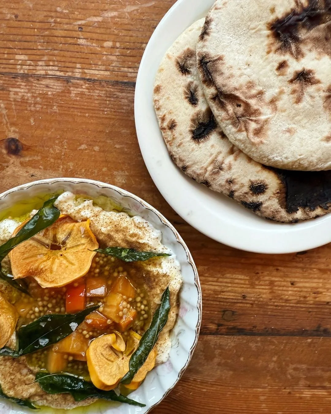 🚨 New dip alert 🚨 

Our beloved labneh has gotten a new seasonal makeover! A first - we have been running the same garnishes on this beloved tangy yogurt since day 1! 

Now showcasing persimmon, mustard seeds, lime leaf &amp; fried curry leaves! 🍊