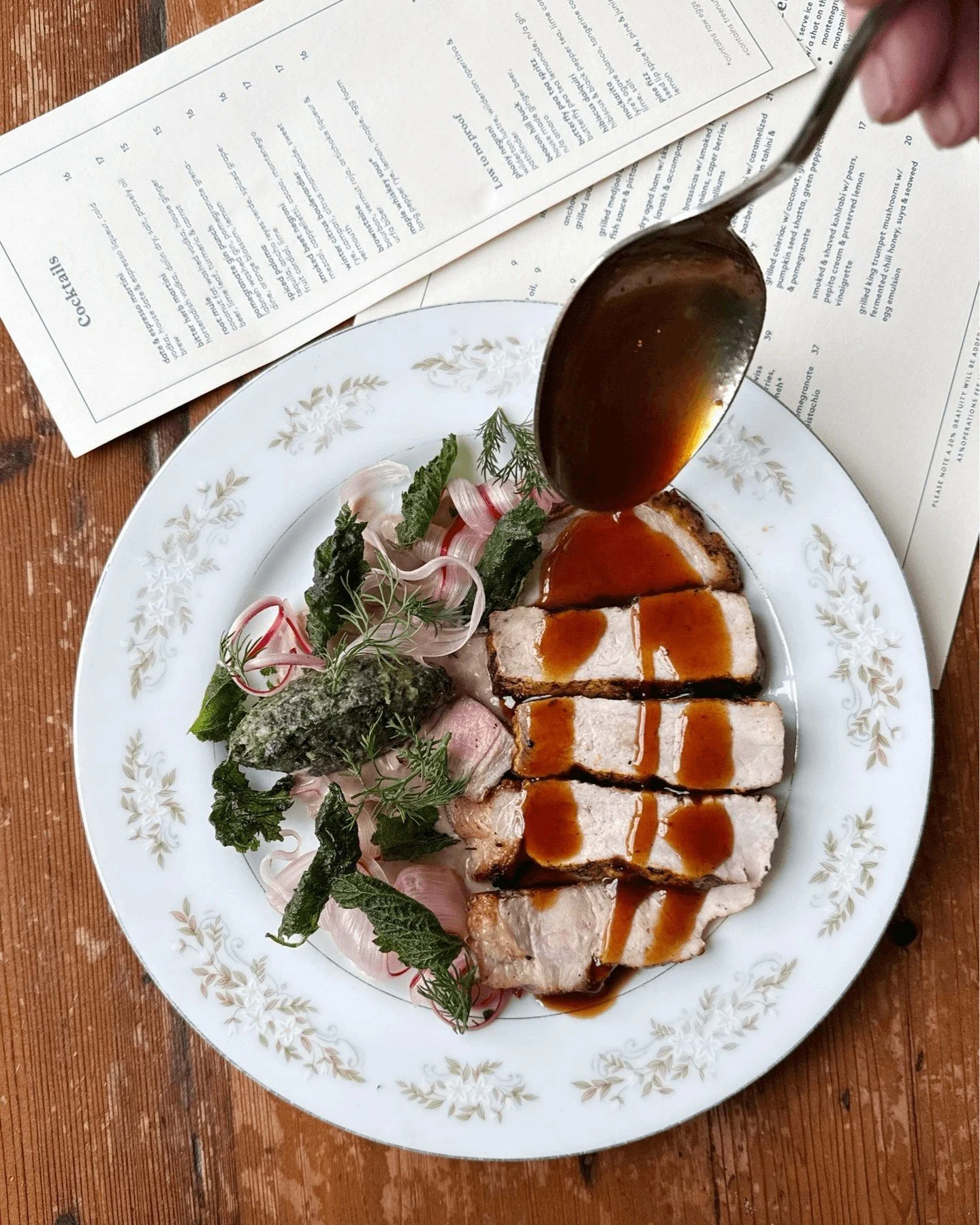 Spring is springing 🌱 

Nettles are always one of the first things that shows up on our @foragedandfoundedibles fresh sheet - a sure sign that full fledged spring is almost here! Here we pair them with our @purecountryklingeman rotating pork cut, a 