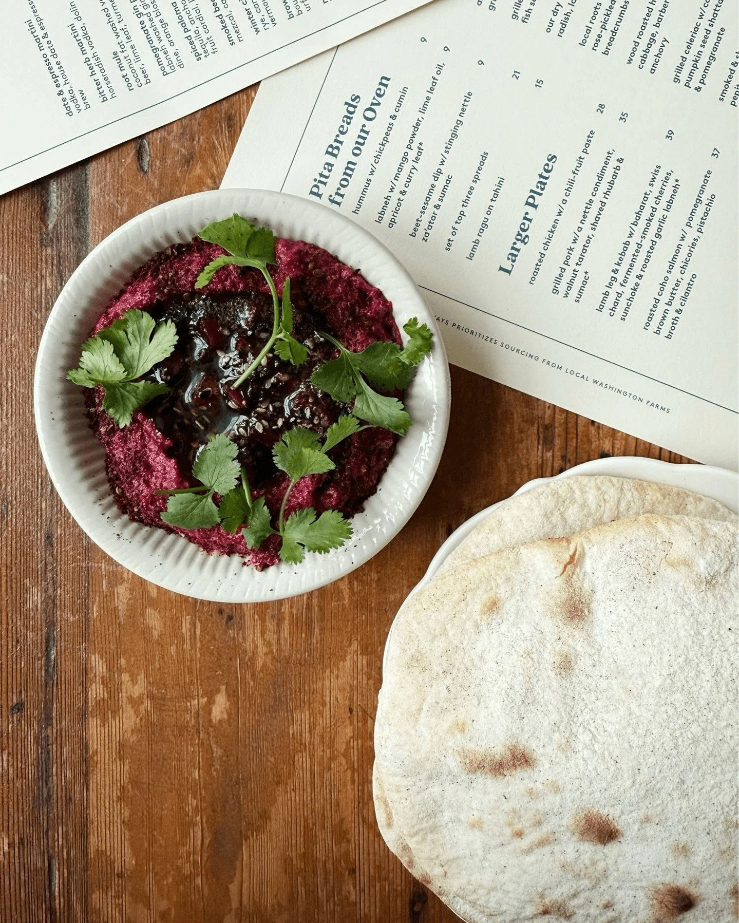 Beet! Beet! 

We are tickled *pink* by our new seasonal dip &ndash; @localroots beets, sesame, sumac onions &amp; nettle za'atar. It is as tasty as it is beautiful 🤤