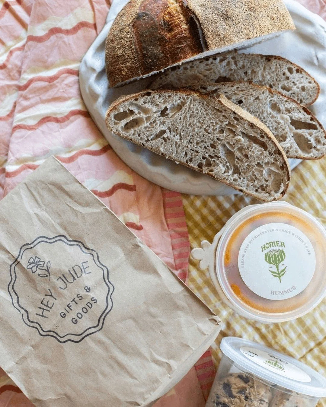 Wednesday's mean fresh sourdough at our [little] sister store @heyjudegoods &ndash; we drop 6 of these beauties off with a smattering of fresh dips just before noon, they have been going quickly so make sure you stop by early ✨ This week our seasonal