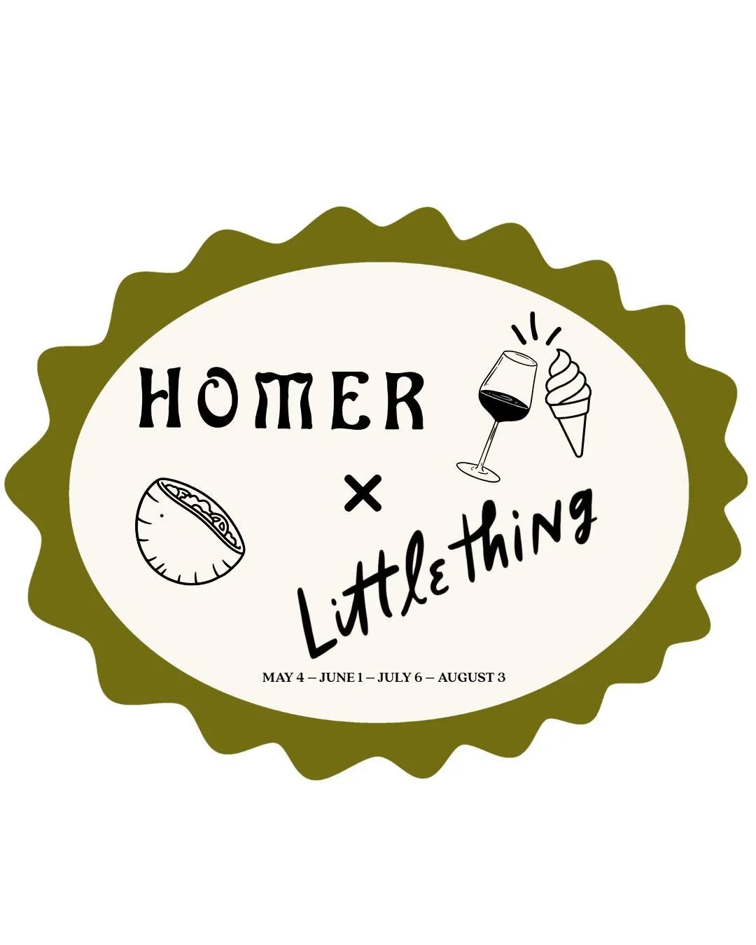 🚨 Announcing a fun Monday summer series w/ our wonderful neighbor @littlething.wine! 

Pita pocket sandwiches! Wine! Soft serve! What more could you want?! 

More details to come! In the meantime, mark your calendars for the first Monday of the mont