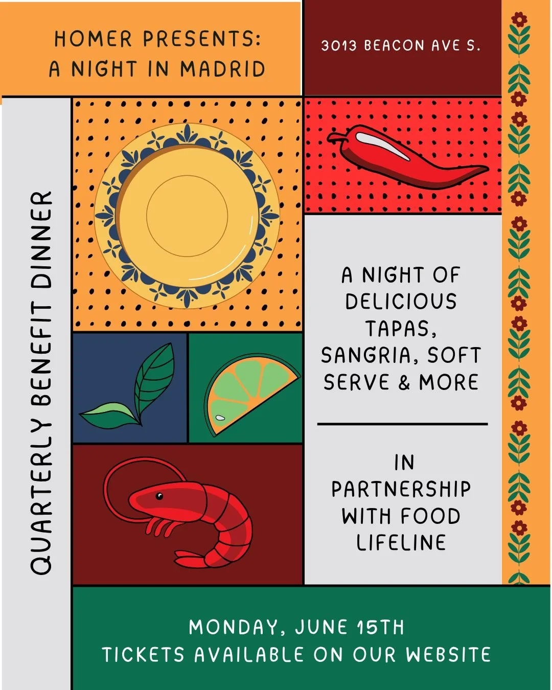 Announcing the next chapter in our benefit dinner series! 

On Monday, June 15th, join us as we raise our glasses &mdash; and raise funds &mdash; in support of @FoodLifeline, a local organization fighting hunger across the Pacific Northwest by rescui