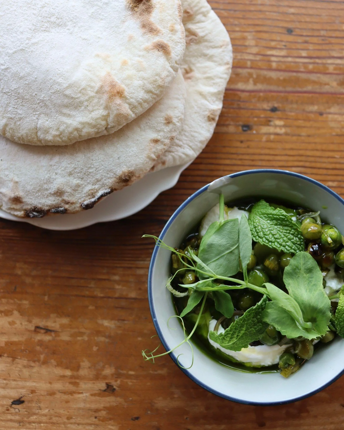 New month, new dips!

Our house made labneh, a Homer standard since day one &ndash; this tangy yogurt is now topped with charred peas, chamomile &amp; green garlic. 

Our new seasonal dip is pistachio-poblano dip w/ green chili shatta &amp; black lim