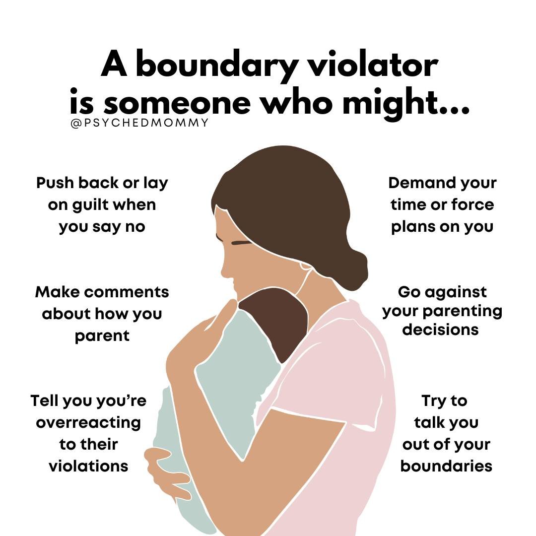 Boundary violators are everywhere.⁠
⁠
If you&rsquo;ve tried to set a boundary with someone, and they just won&rsquo;t accept it, you might have a *boundary violator* on your hands. ⁠
⁠
Other signs of boundary violators are people who: ⁠
⁠
🚩 Demand y