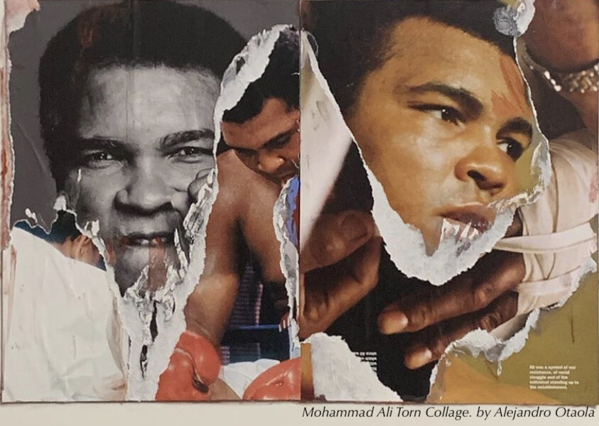 Torn Collage of Muhammad Ali