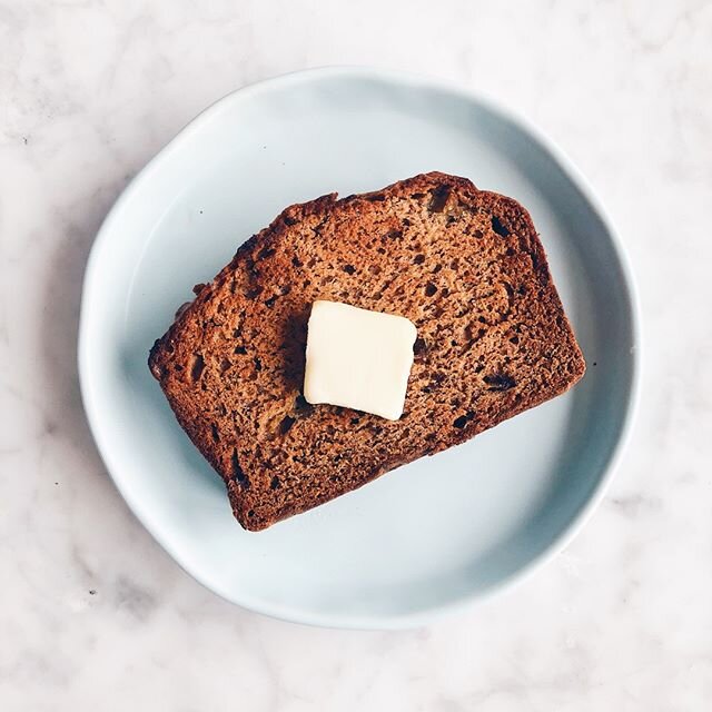 If you've run out of eggs, you can still make this banana bread! It's eggless and dairy-free and an old recipe from my grandmother, so you know it works! Also, it makes EXCELLENT toast in the morning, and it's what I've been eating every morning this