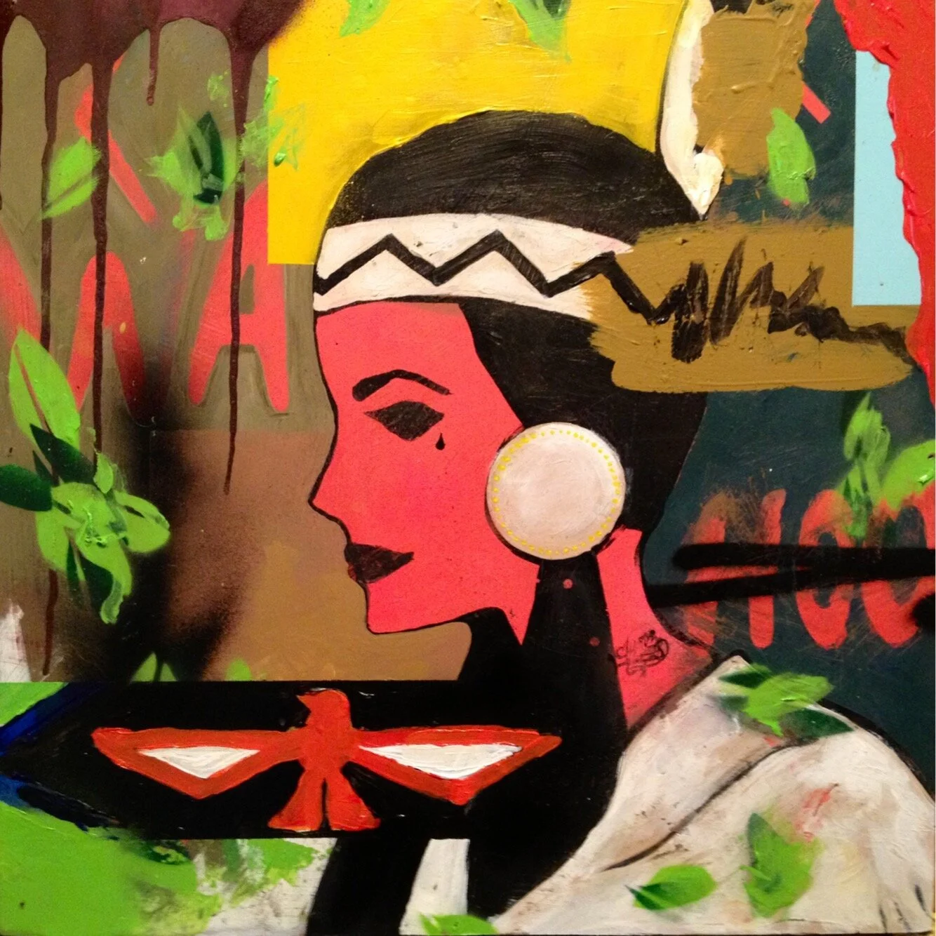 Native Woman Painting by Jaque Fragua