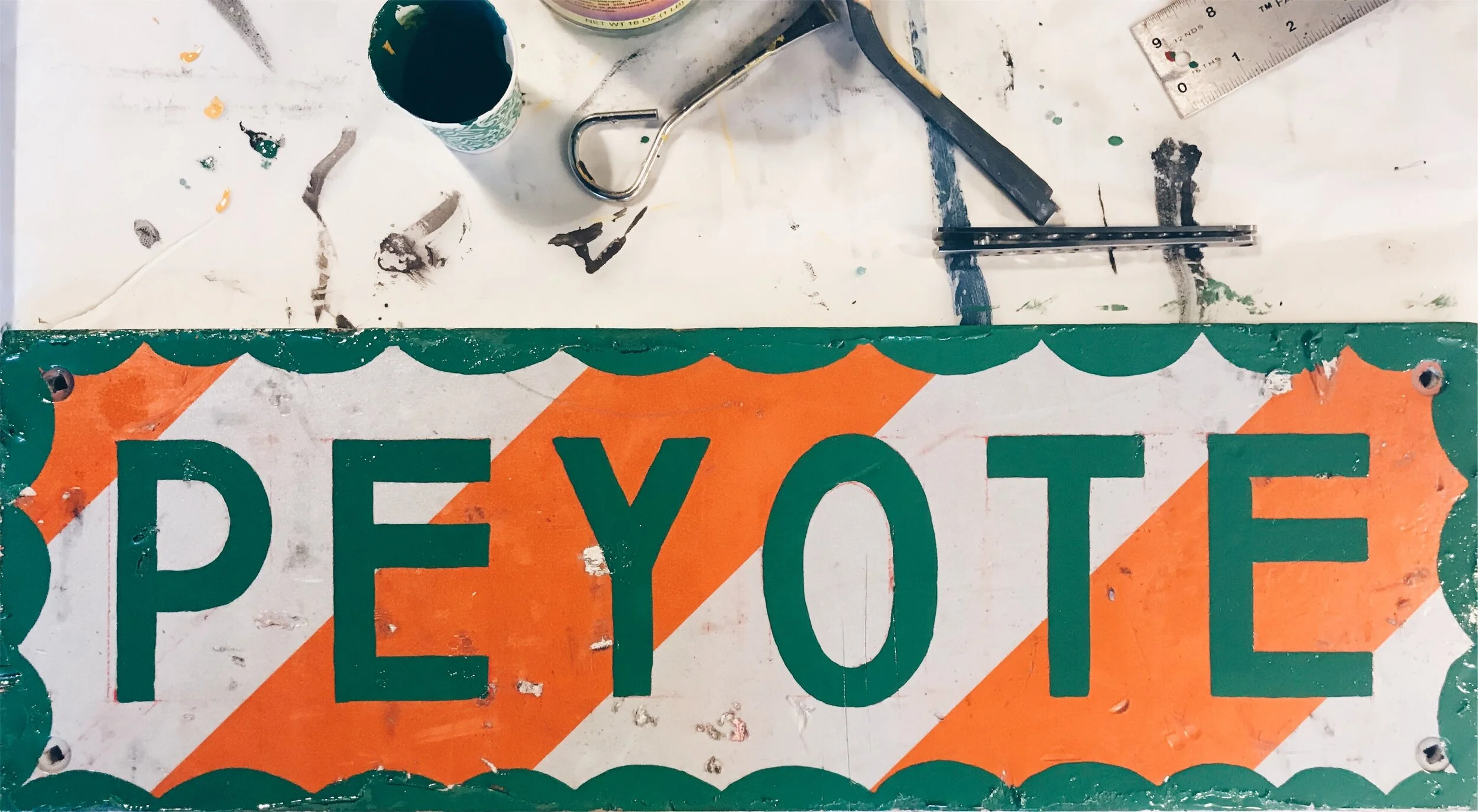 PEYOTE Sign Painting by Jaque Fragua