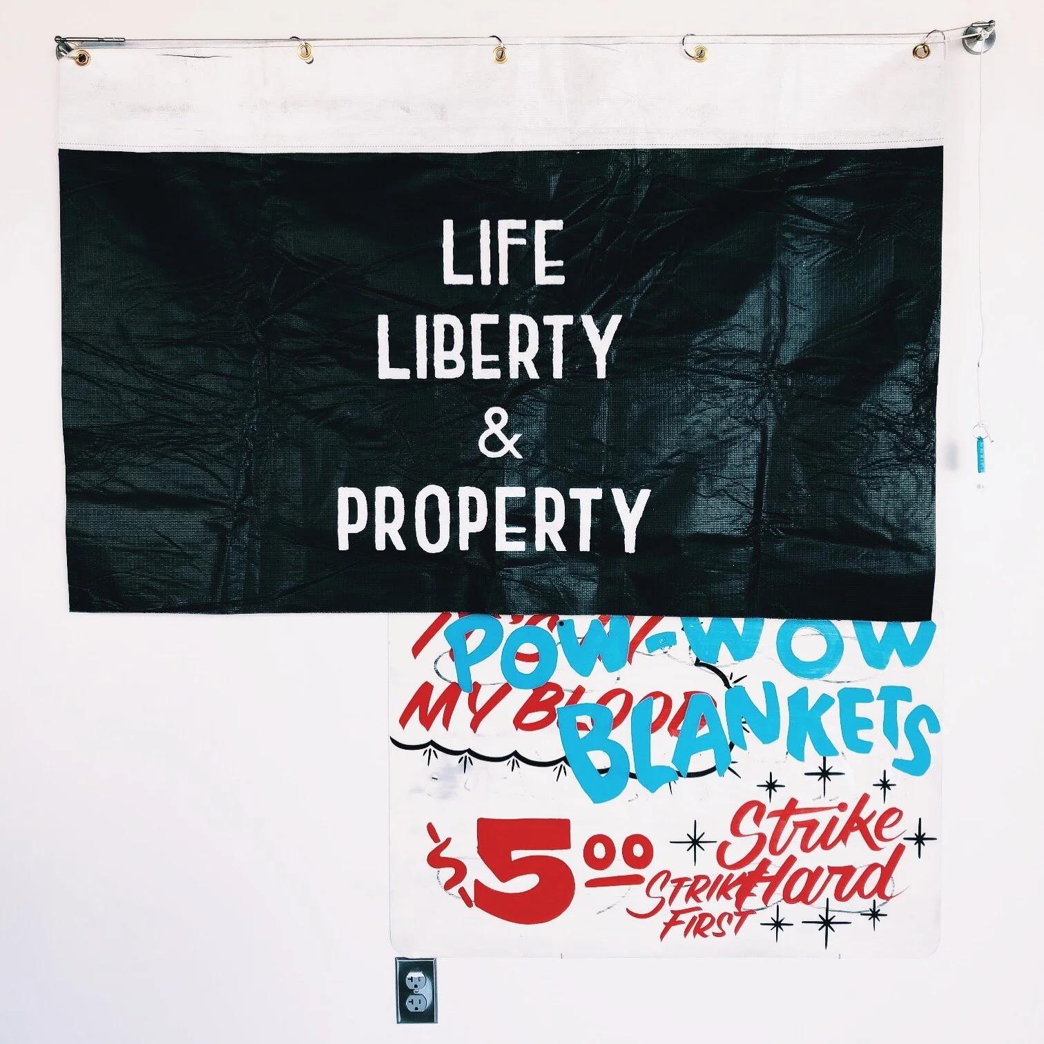 LIFE LIBERTY & PROPERTY Installation by Jaque Fragua