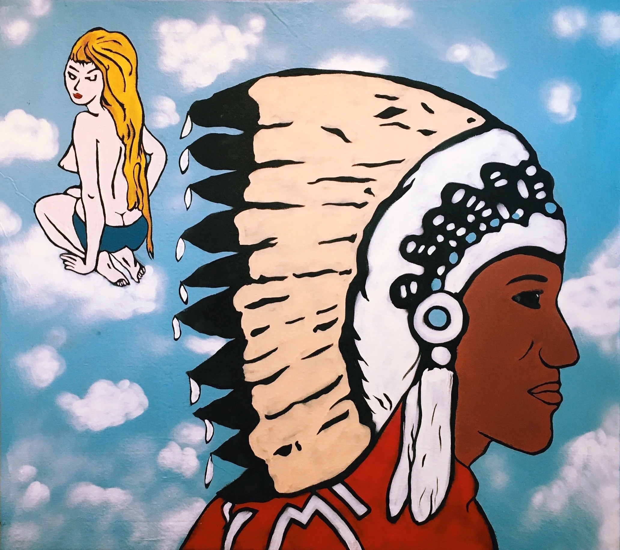 Wašíču Winyan Painting by Jaque Fragua