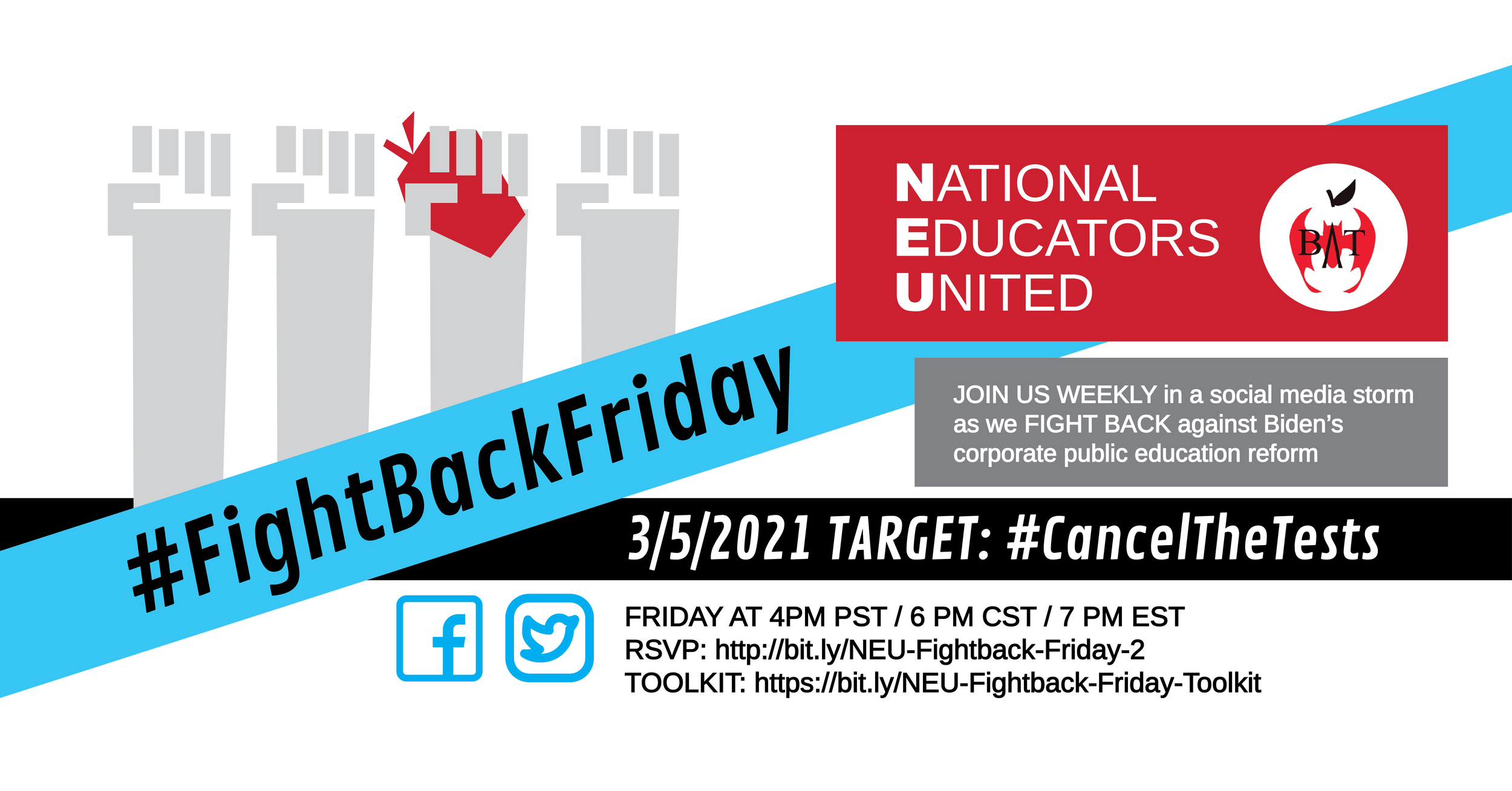 #FightbackFriday Cancel the Tests! 