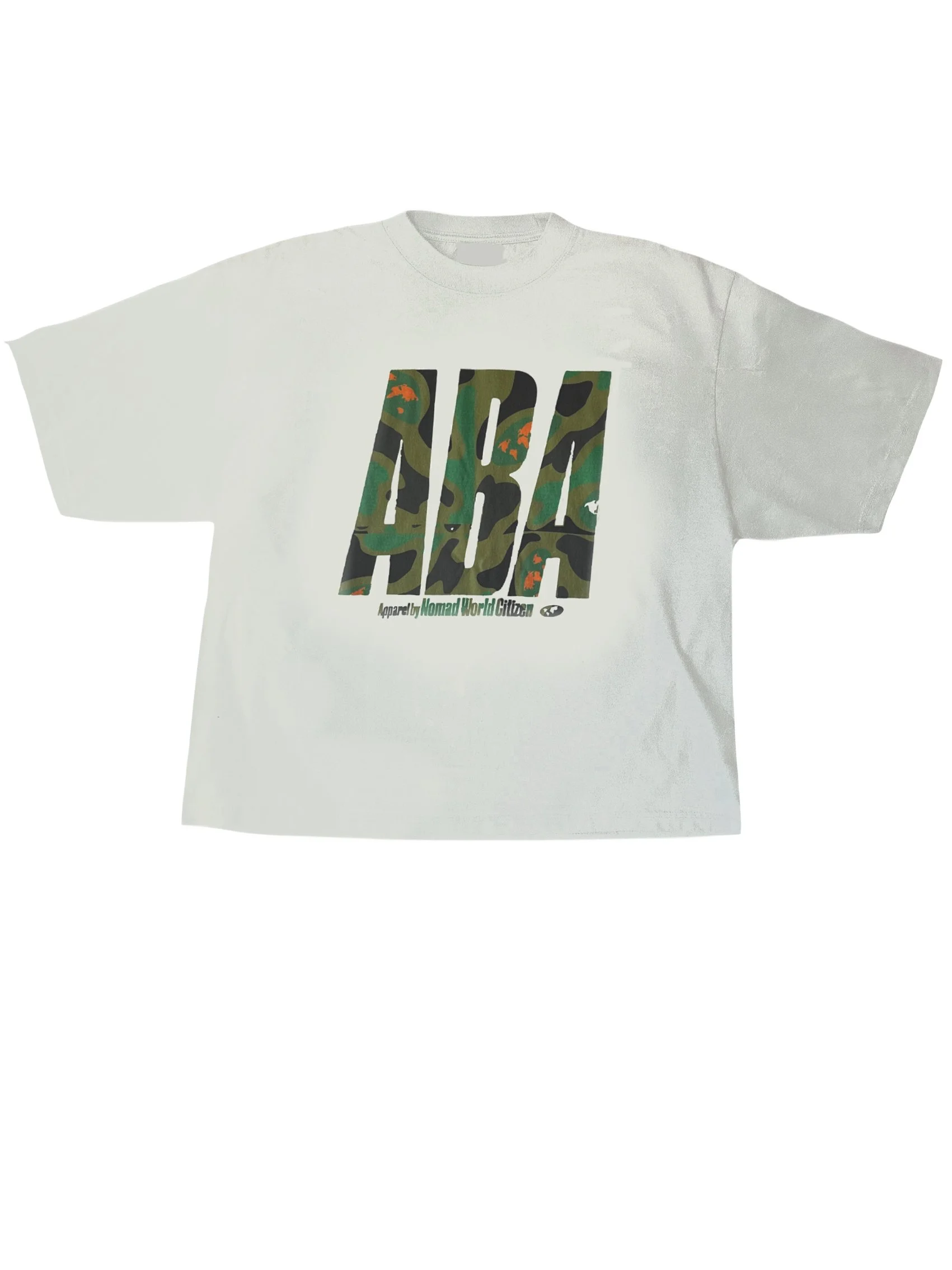 Nomad World Citizen x ABA Oversize Brand Camo Tee-White