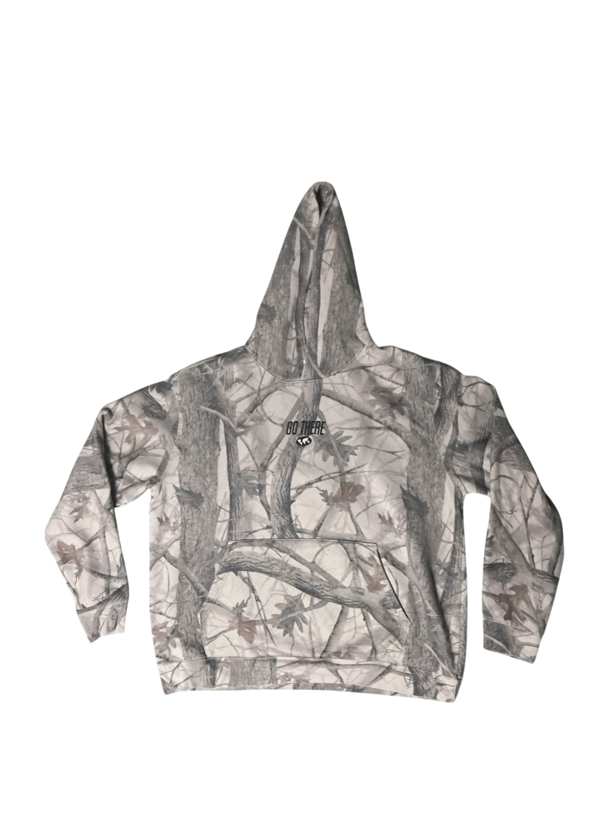 'Go There' Heavyweight Embroidered Hoodie- Camo