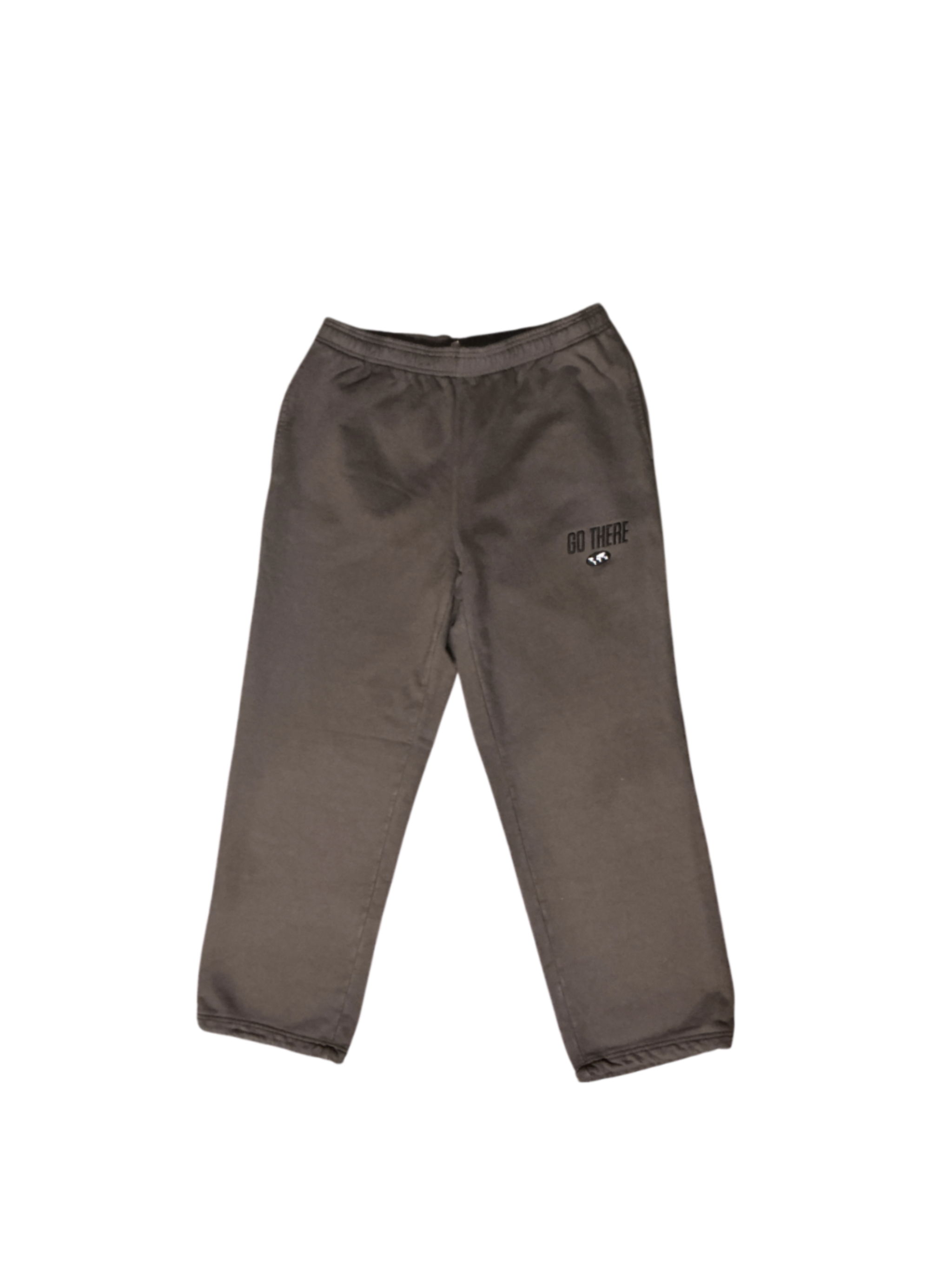 'Go There' Heavyweight Embroidered Sweatpants-Brown