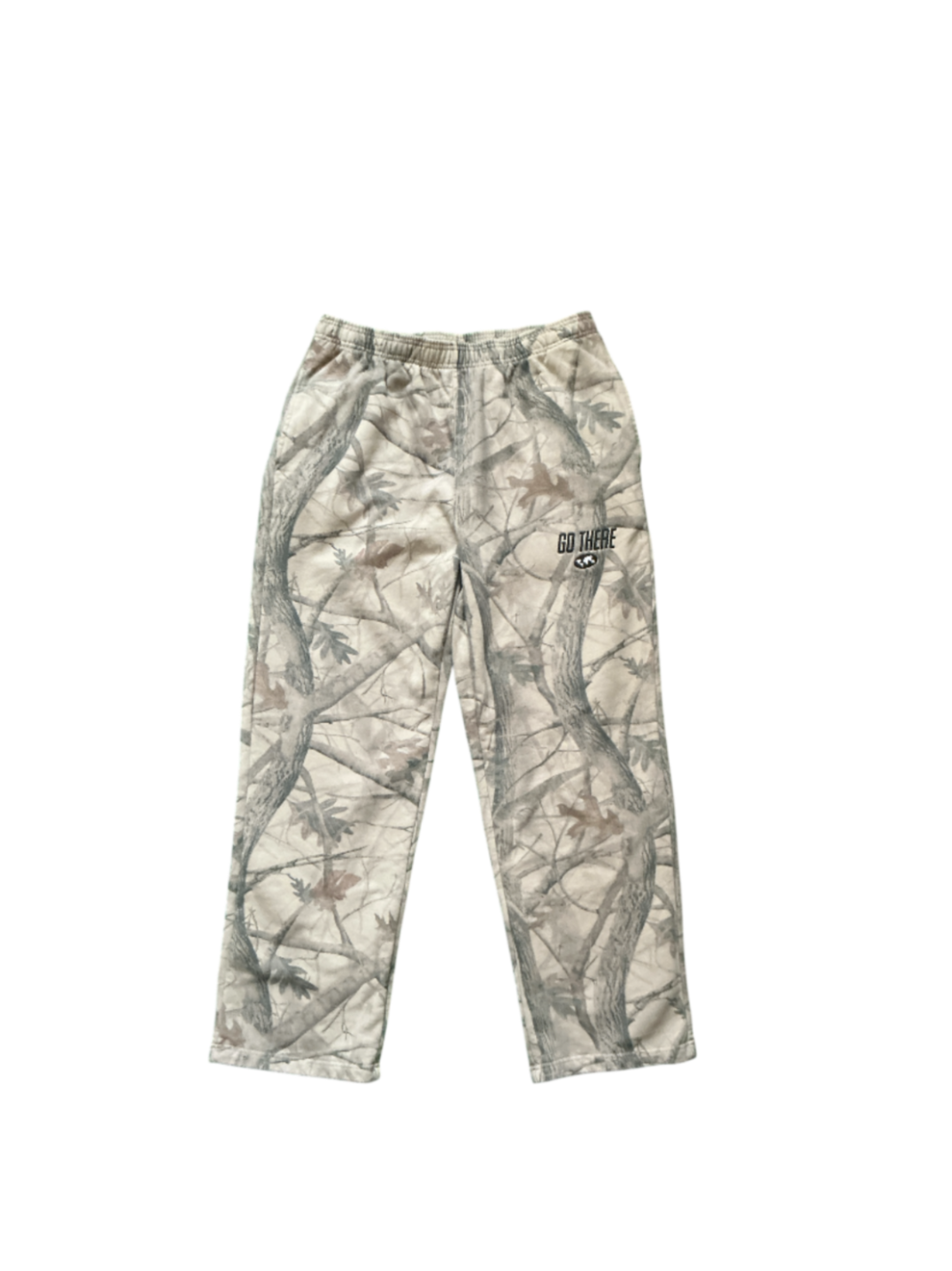 'Go There' Heavyweight Embroidered Sweatpants- Camo