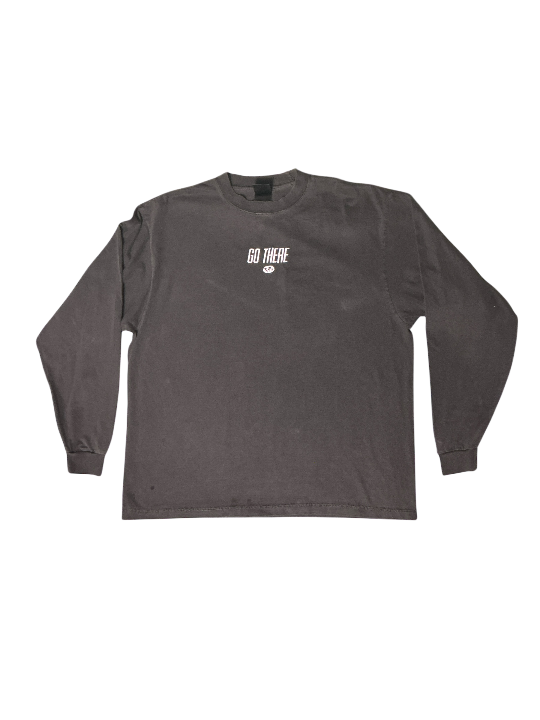 GO THERE Heavy Longsleeve Tee-Black