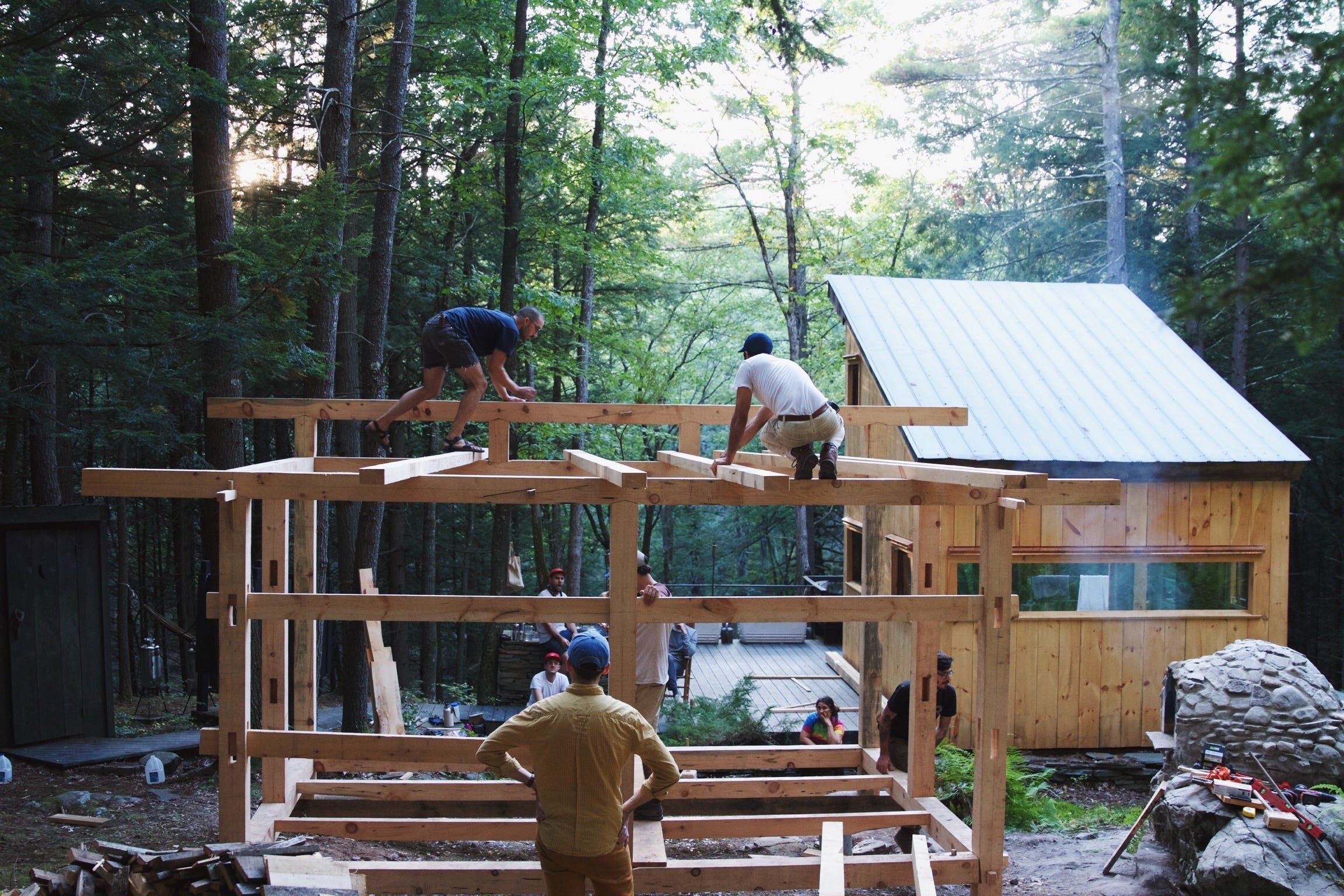  Beaver Brook kitchen pavilion, built as a learning workshop, 2015. 