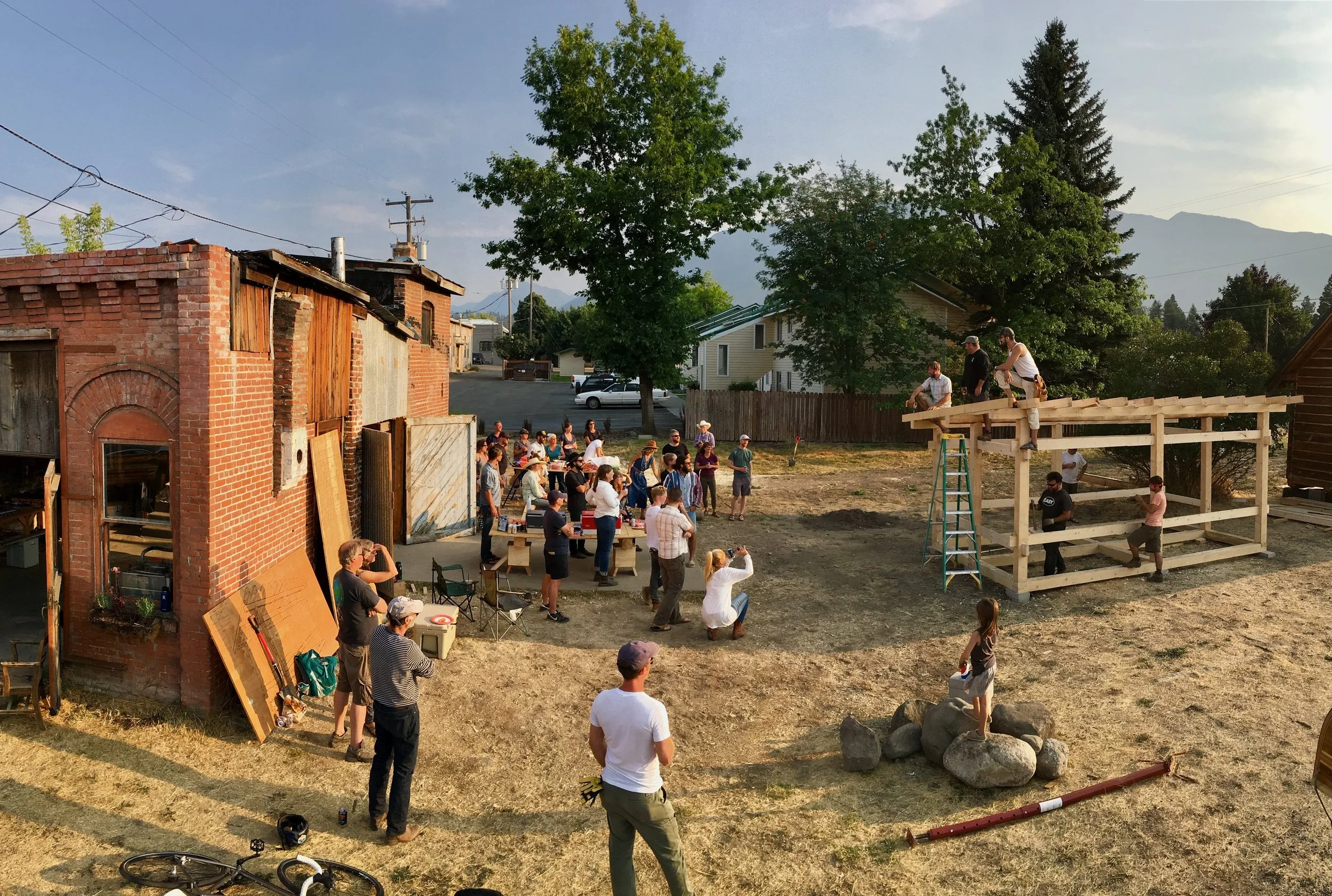  Timber frame shed for Prairie Mountain Folk School, one of two built, 2017. 