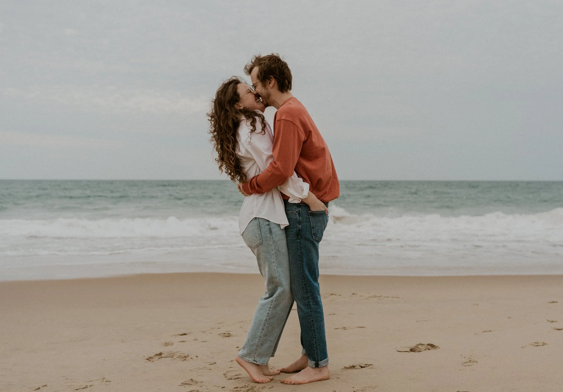 film inspired engagement photos coastal North Carolina